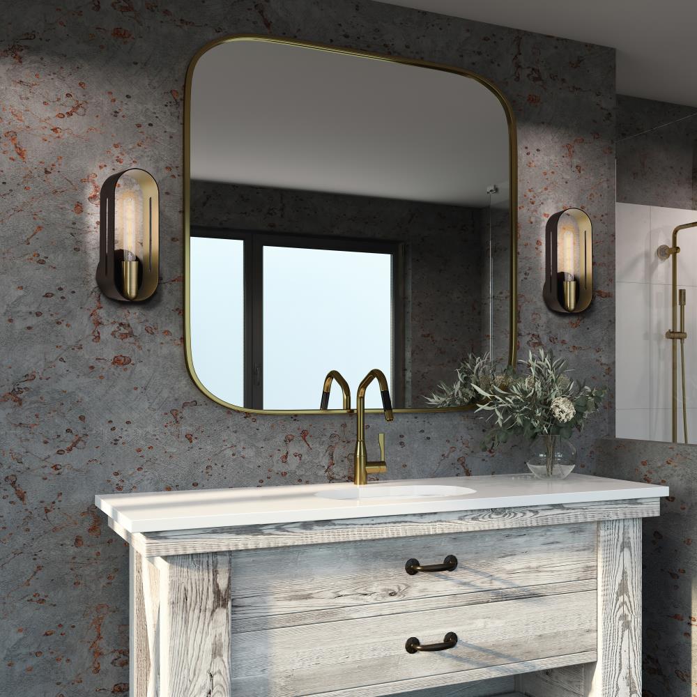 Ravena Scandinavian Bronze with Antique Brass 1-Light Sconce