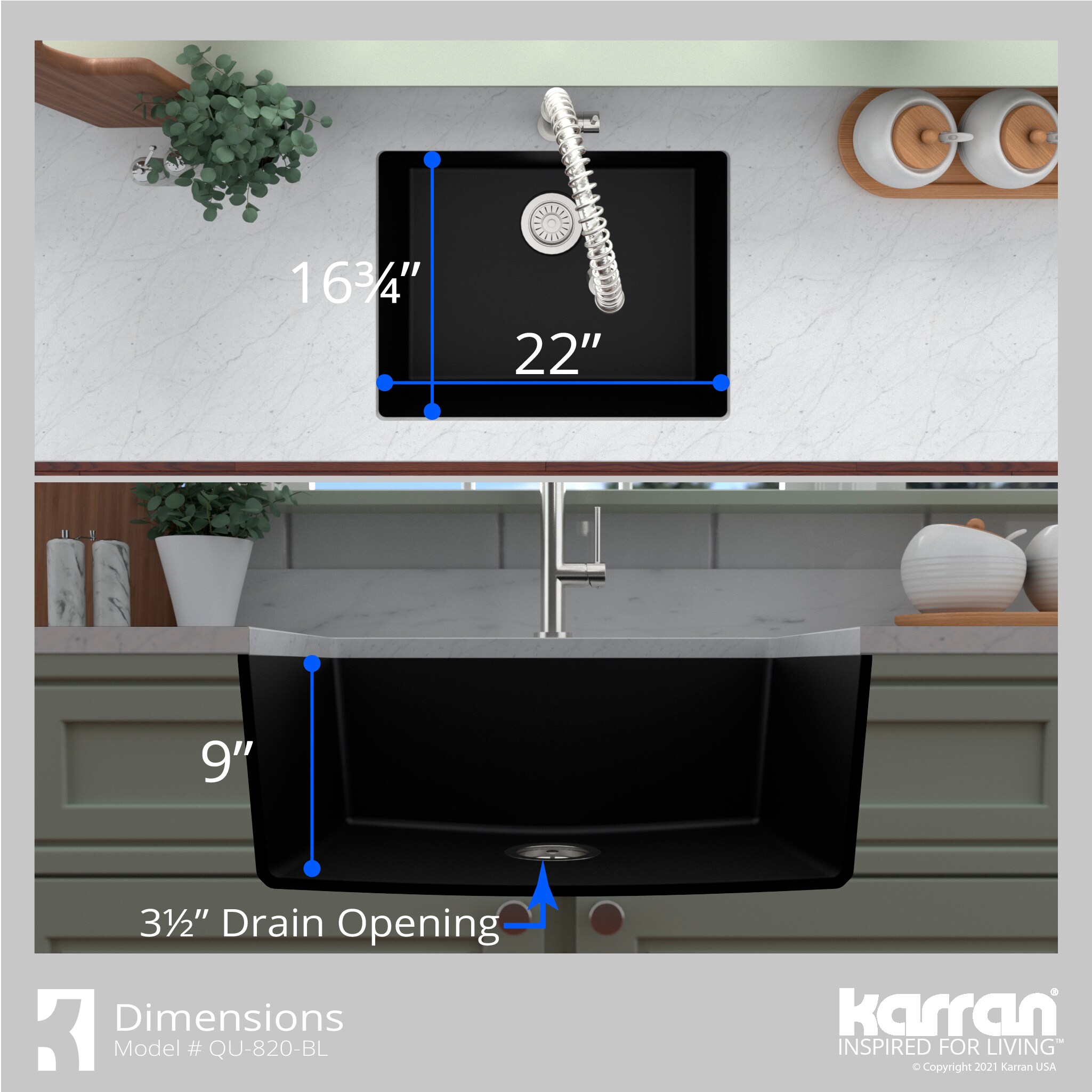 Karran QU-820-BL Kitchen-Sinks - View #7