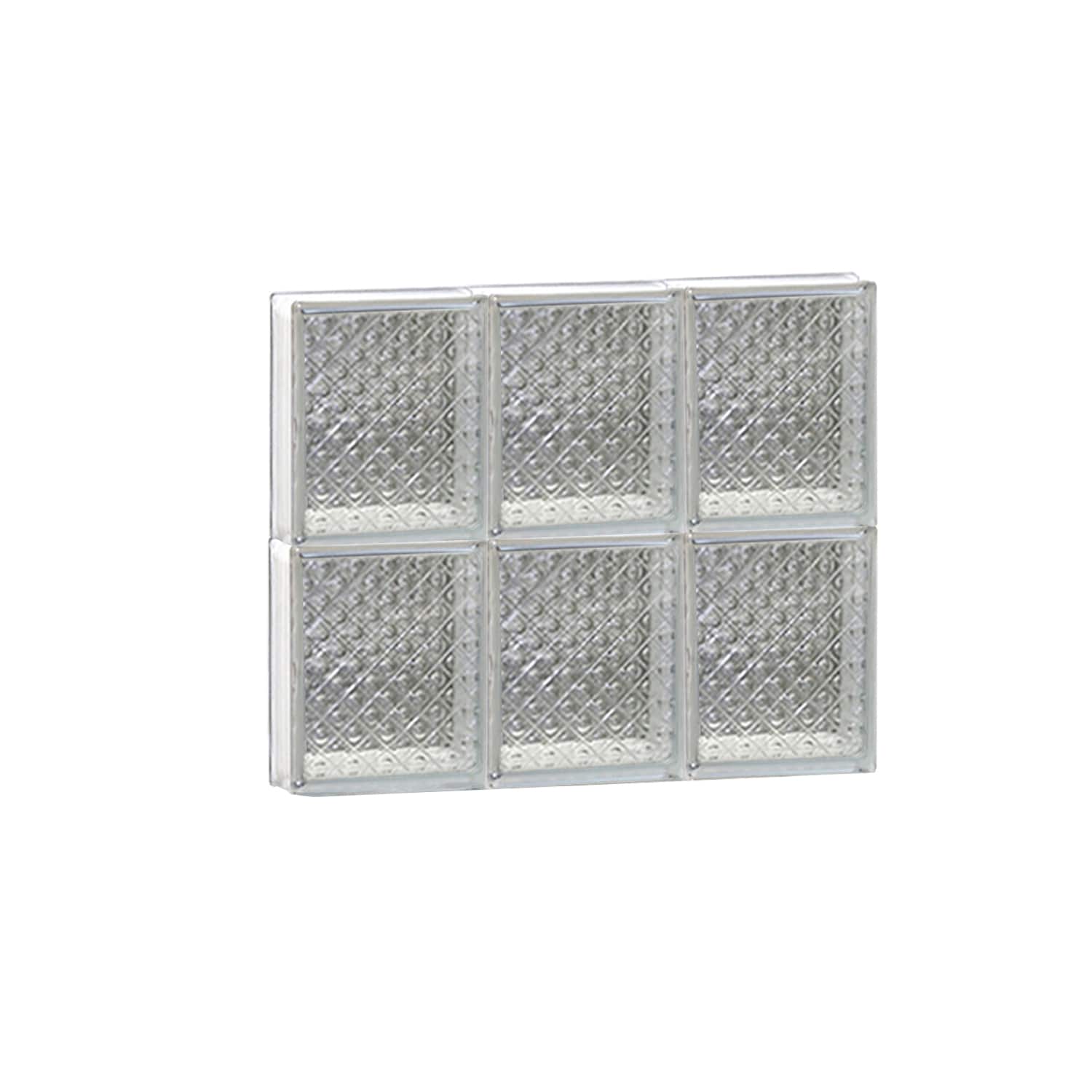 REDI2SET S1816DP Diamond Glass 17-1/4-in x 15-1/2-in Frameless Replacement Glass Block Window