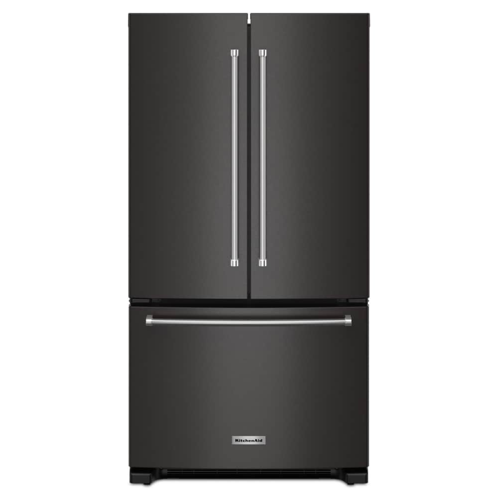 KitchenAid KRFC136RBS Counter-Depth 20-cu ft 3 -Door French Door Refrigerator with Ice Maker ( Black Stainless Steel ) ENERGY STAR Certified