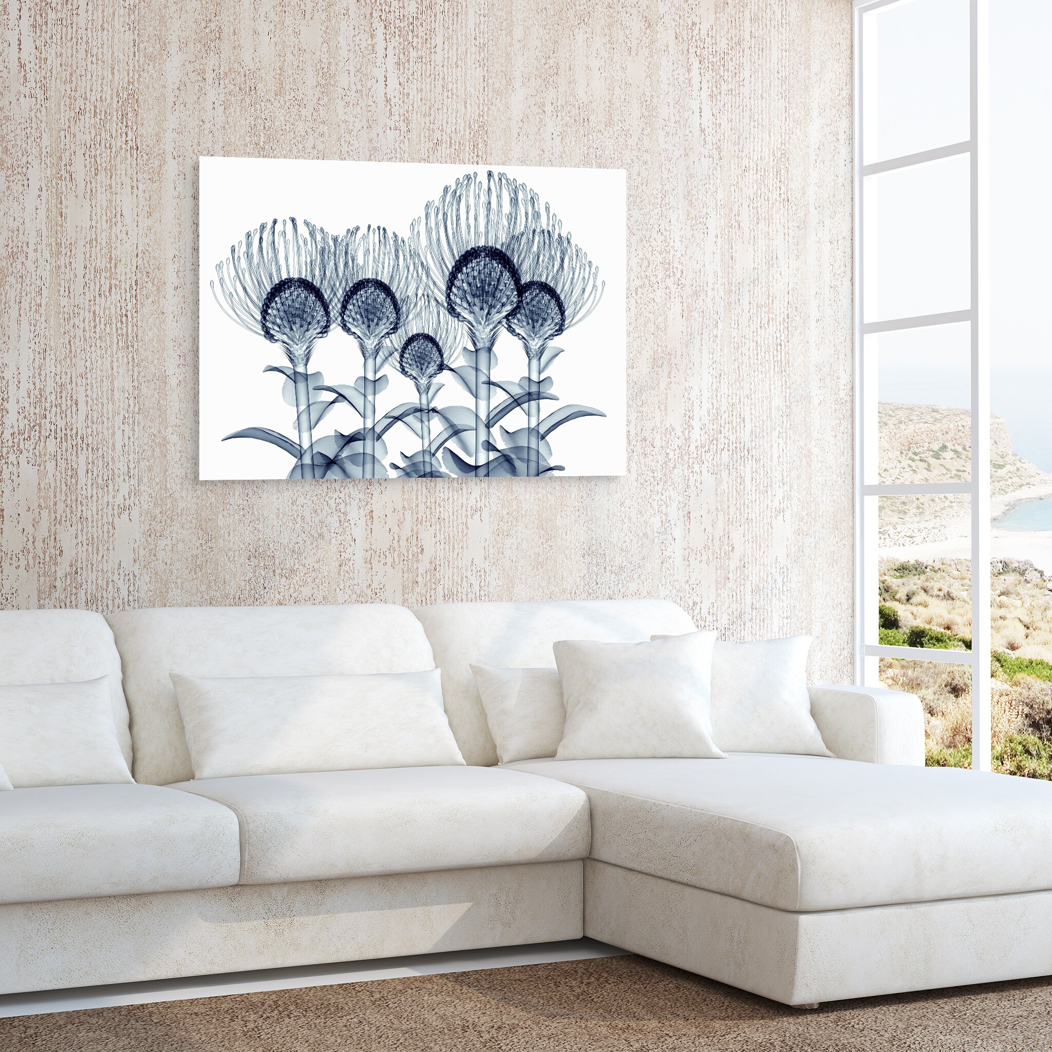 Empire Art Direct 32-in H x 48-in W Floral Glass Print at Lowes.com