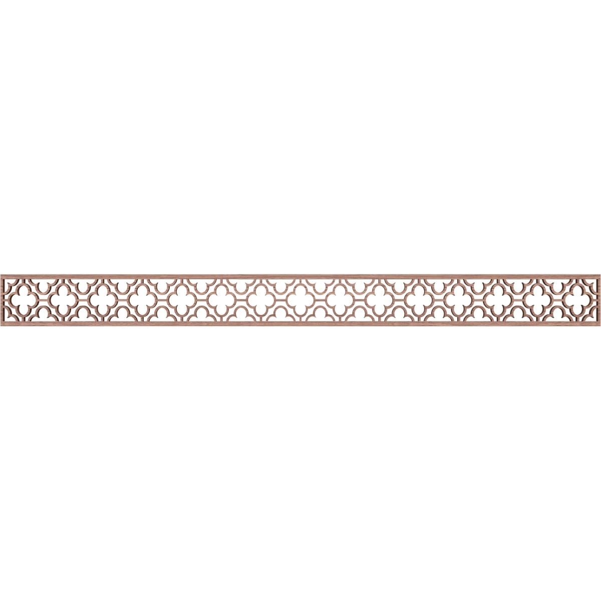 Ekena Millwork MLDB04X46CHIWA Chicago Fretwork Flat Trim 4-in x 3.87-ft Walnut Brown Unfinished 2157372 Pierced Wall Panel Moulding