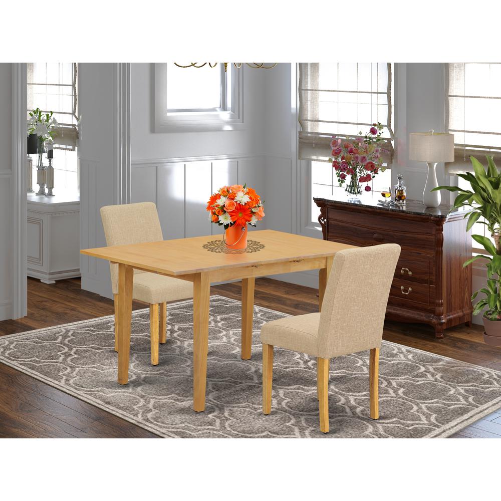 East West Furniture NOAB3-OAK-04 Dining-Sets - View #2