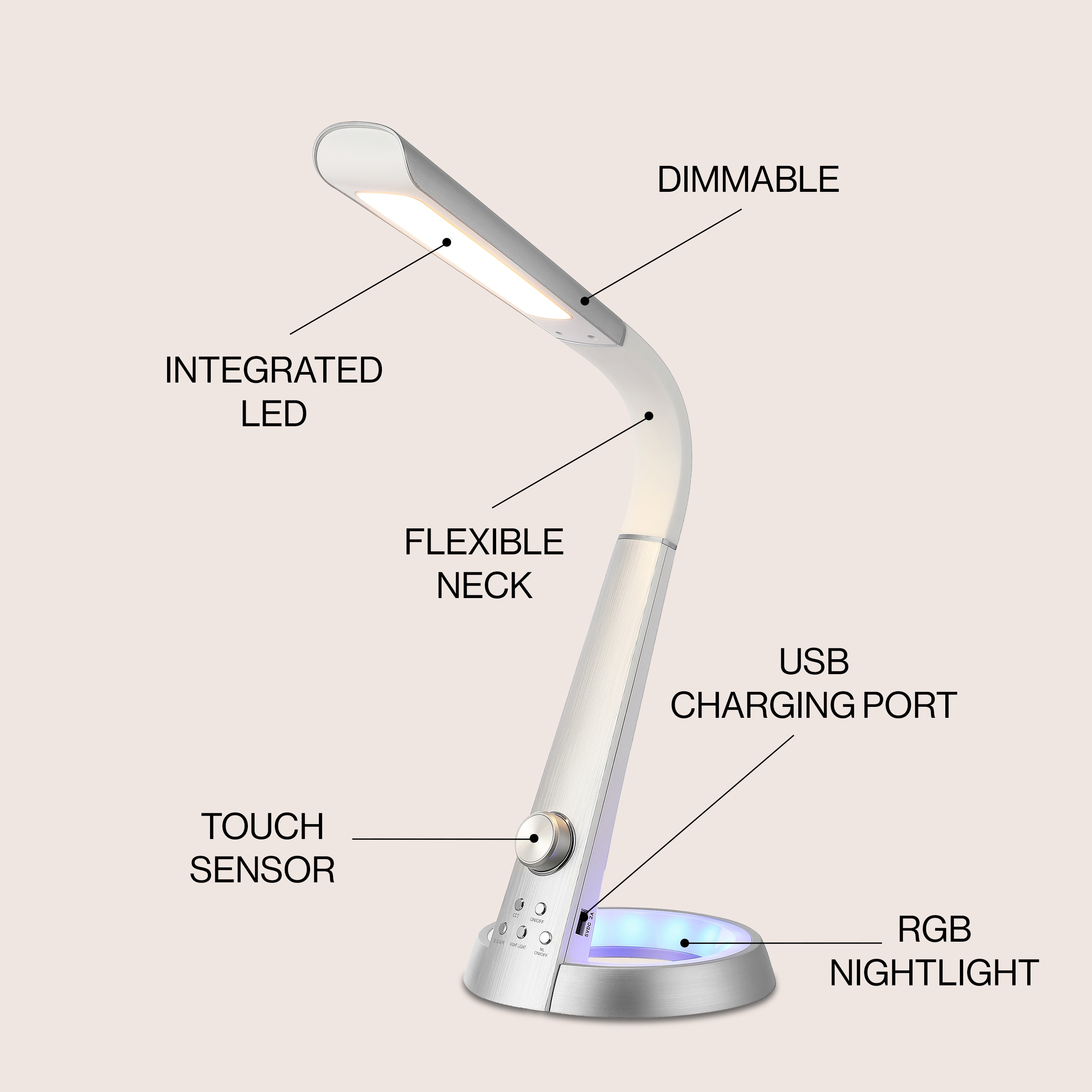 JONATHAN  Y JYL7700B Desk-Table-Lamps - View #2