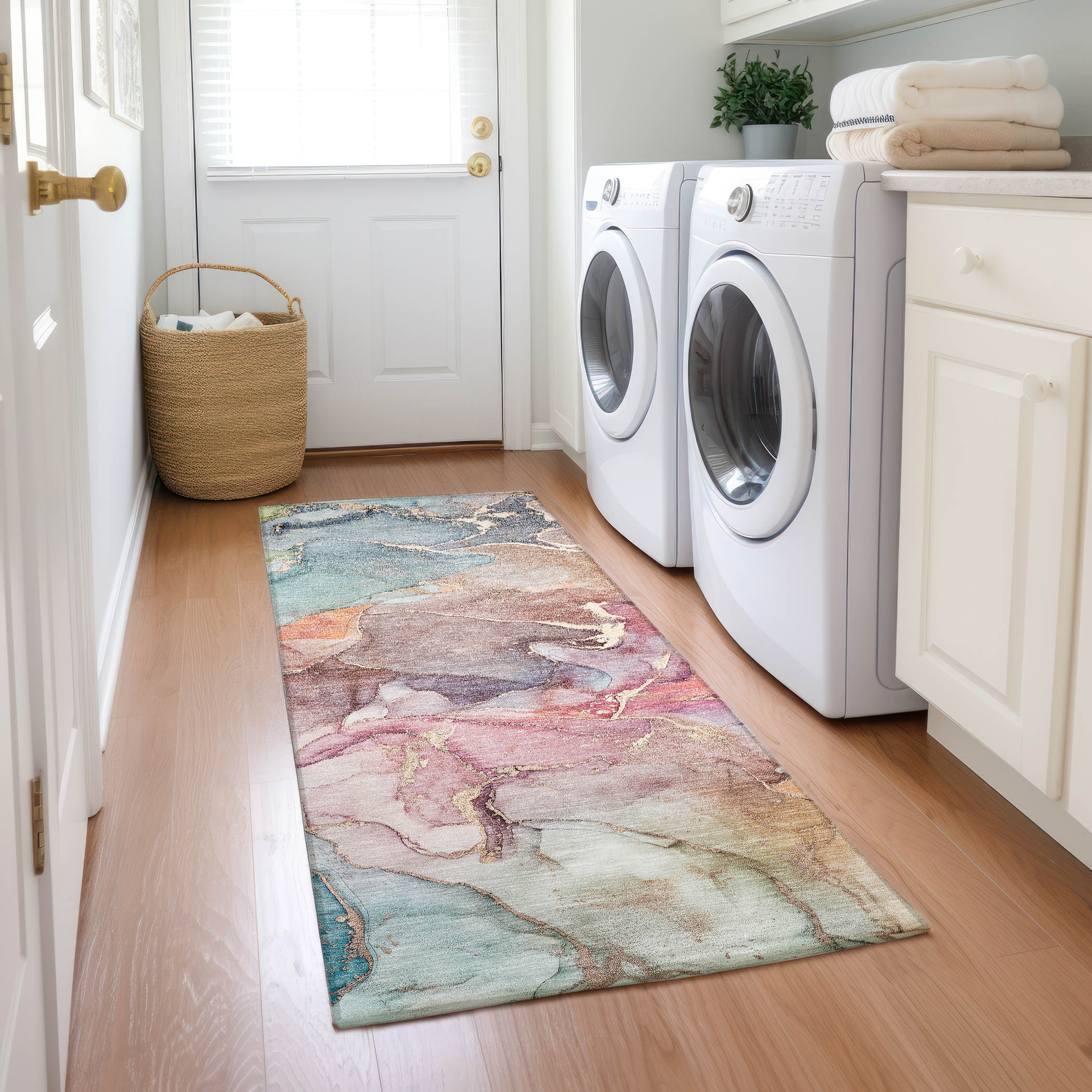 Addison Rugs ACN500BU2X8 Chantille ACN500BU 2 x 7 (ft) Polyester Blue Rectangular Indoor/Outdoor Machine washable Area rug