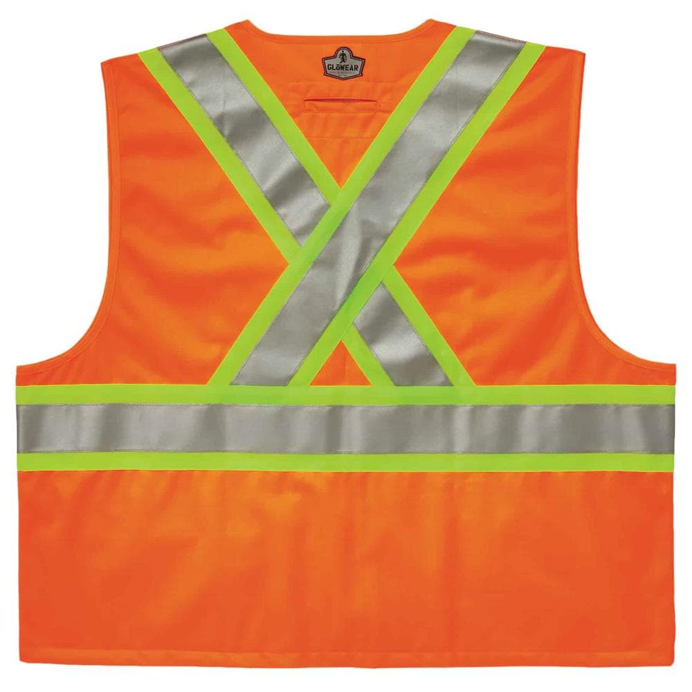 GloWear Large/X-Large Orange Polyester High Visibility Enhanced ...