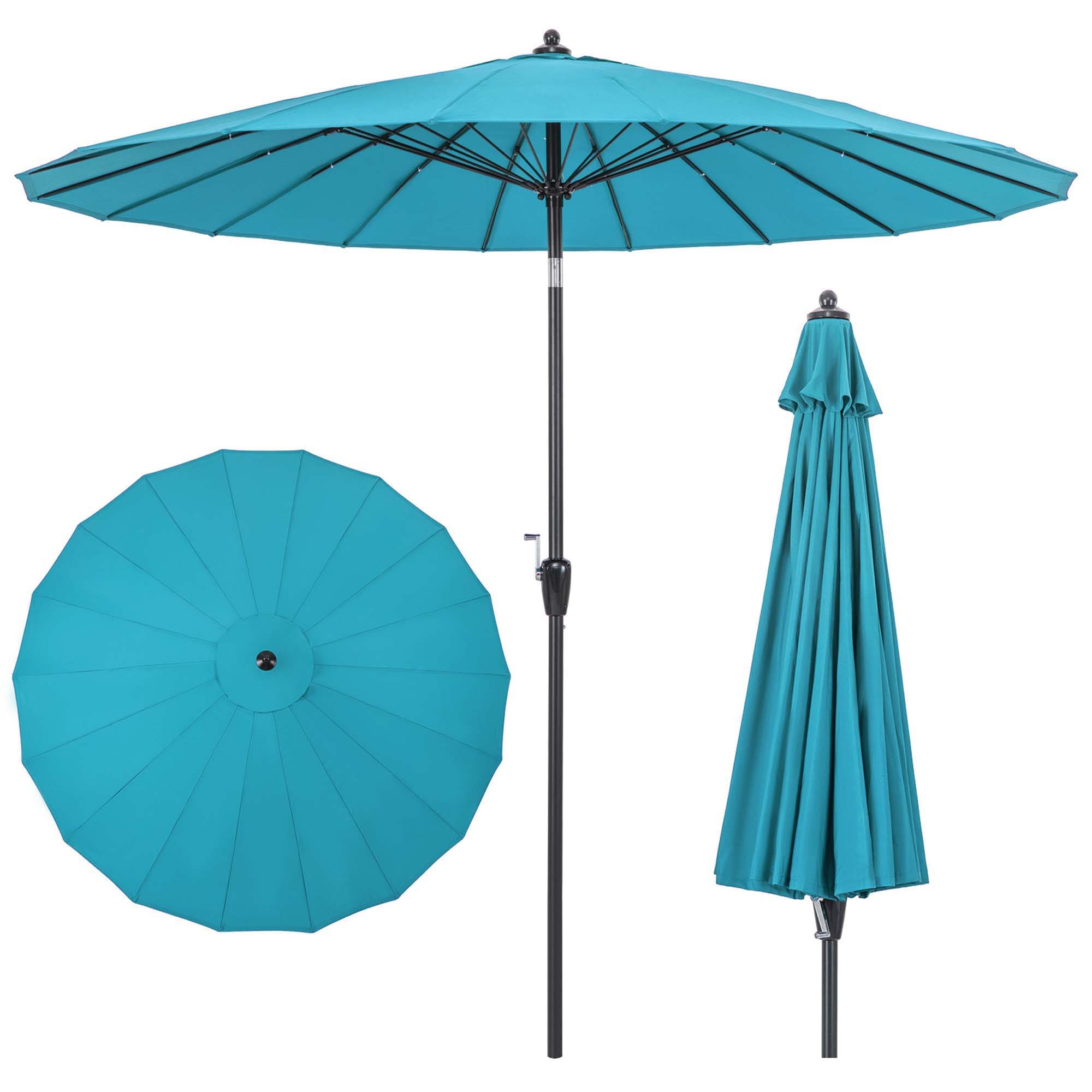 Costway HCST00614 9-ft Aluminum Green Market Patio Umbrella