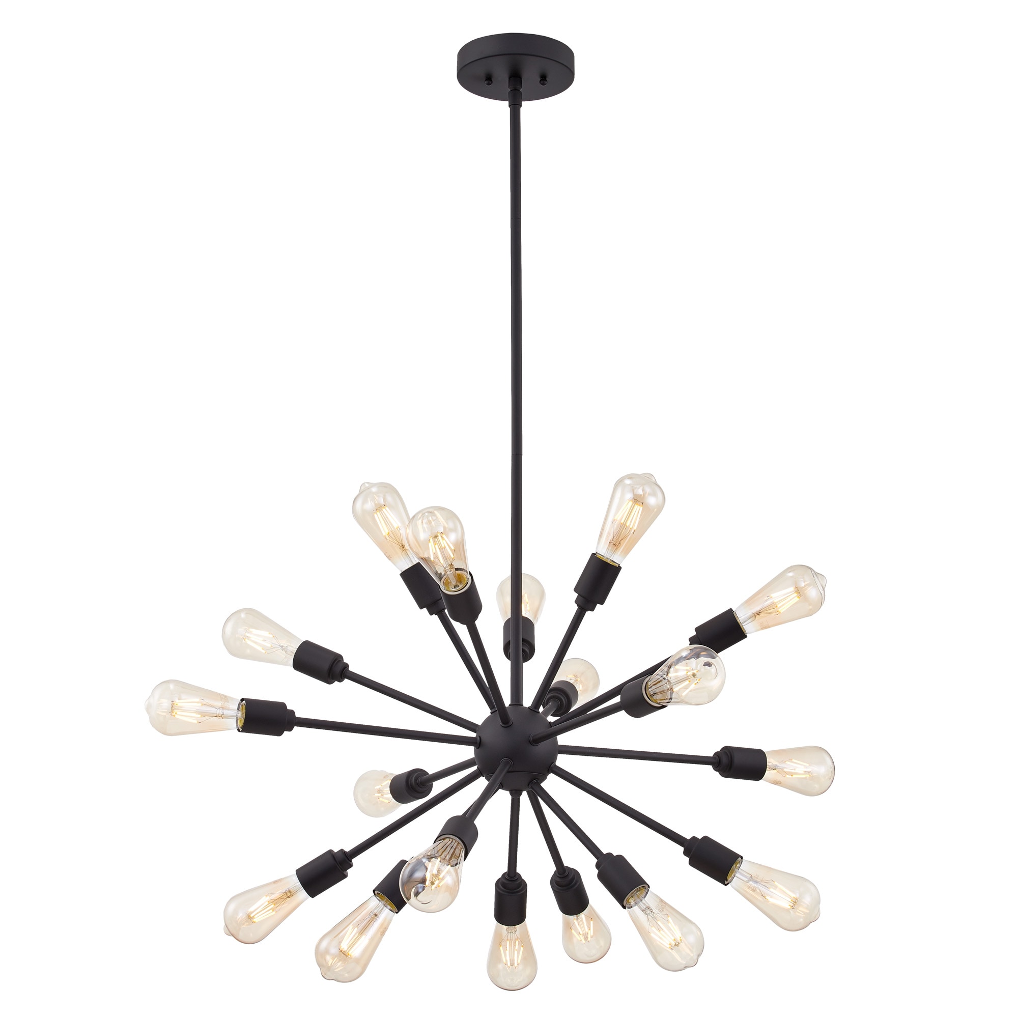 Origin 21 Grayford 18-Light Matte Black Mid-century Led; Dry rated 