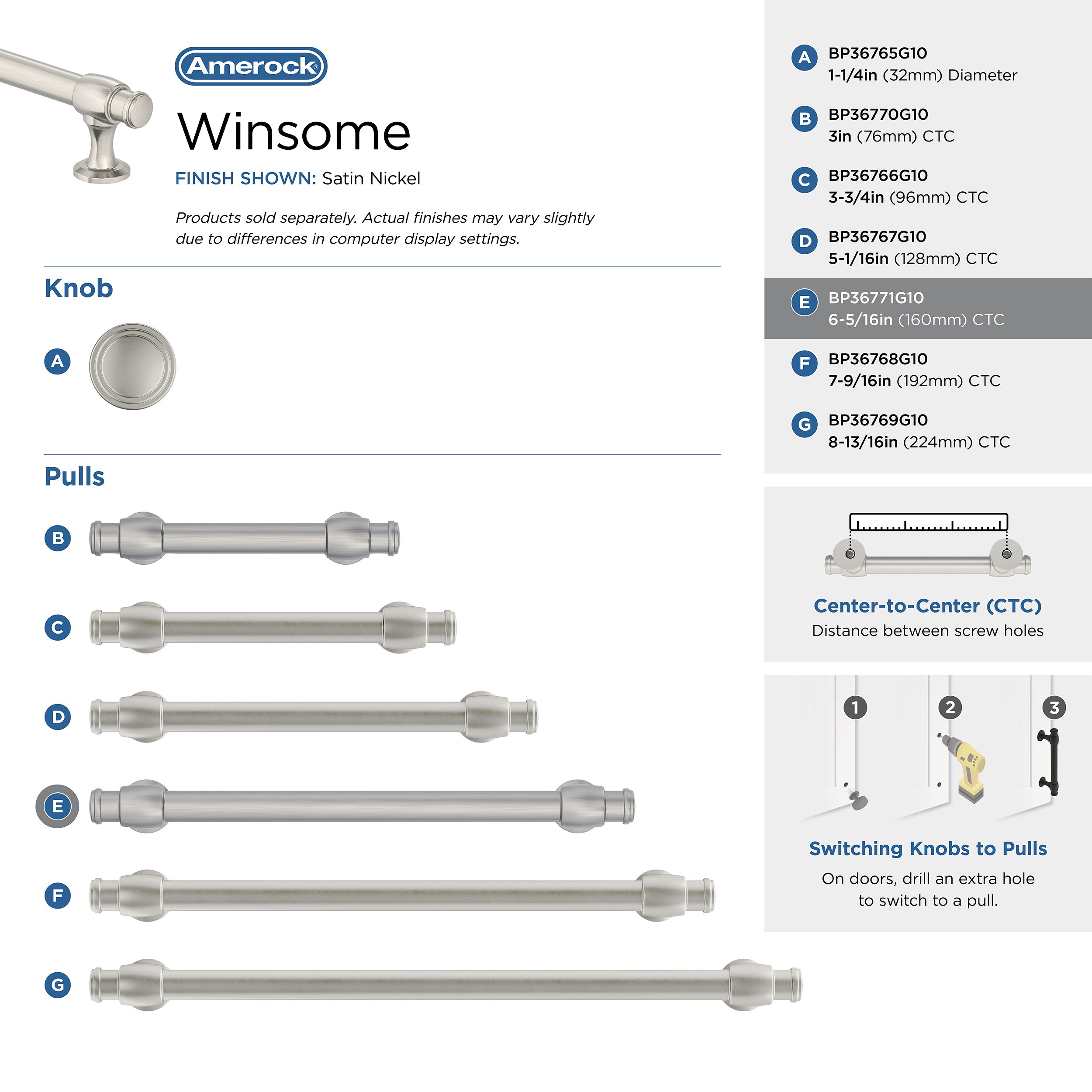 Amerock BP36771G10 Cabinet-Pulls - View #6