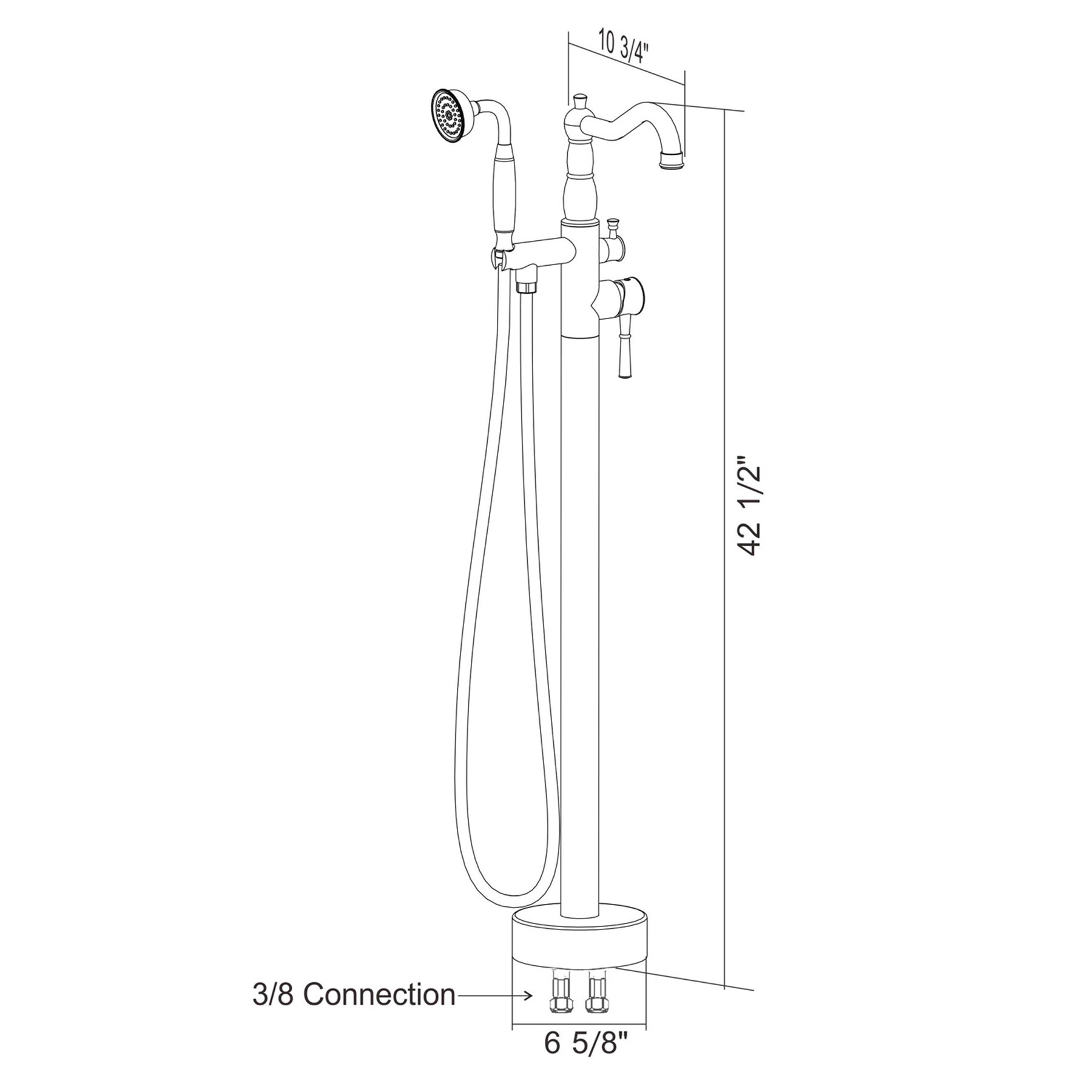 Clihome TC-083MB-BF Roman-Tub-Faucets - View #11