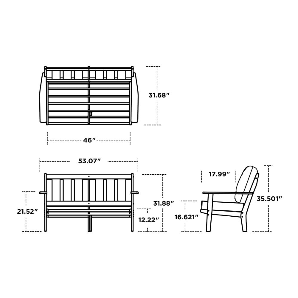 POLYWOOD PWS2142-2-SA161130 Patio-Conversation-Sets - View #4
