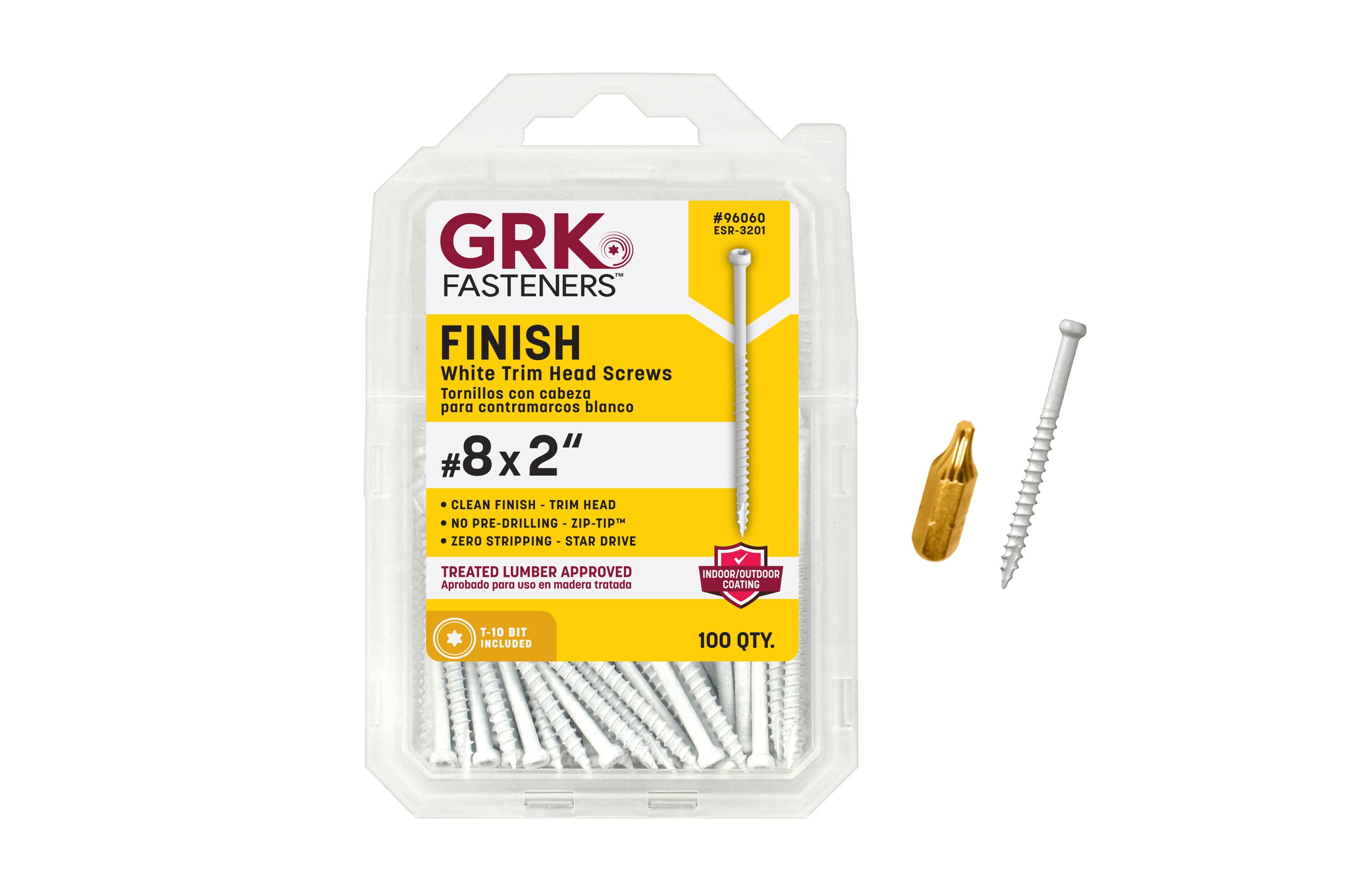GRK 96060.0 #8 x 2-in Polymer Exterior Trim screws ( 100 -Per Box )