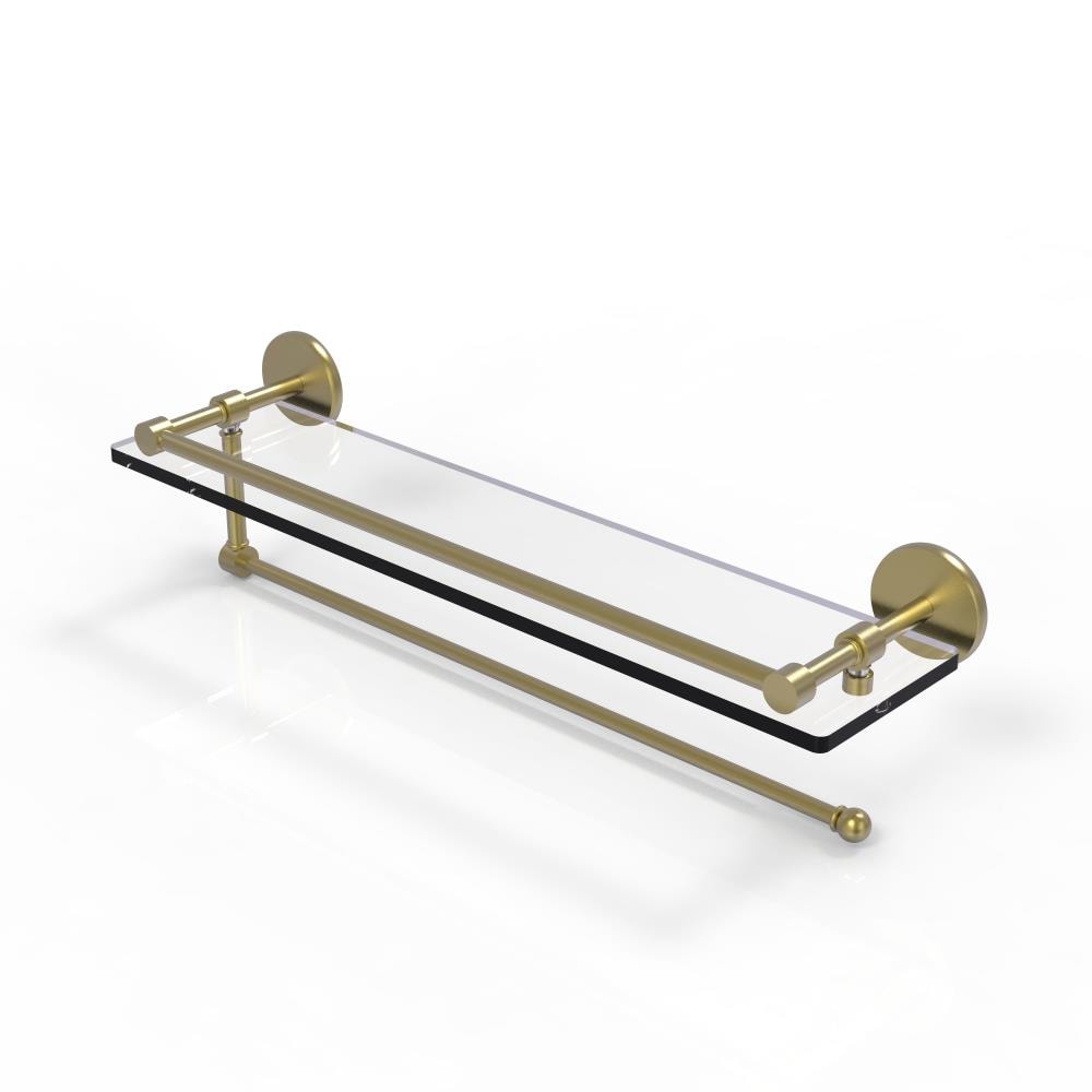 Allied Brass P1000-1PT/22-GAL-SBR Prestige Skyline Satin Brass Wall mount Bathroom Shelf ( 22-in x 5-in x 5-in )