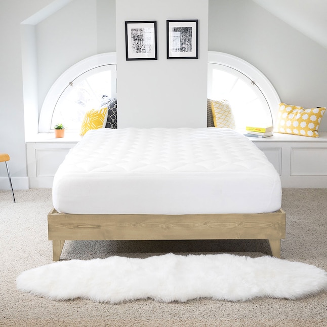 Eluxury Natural Twin Extra Long Bed, Extra Long Twin Size Bed Frame