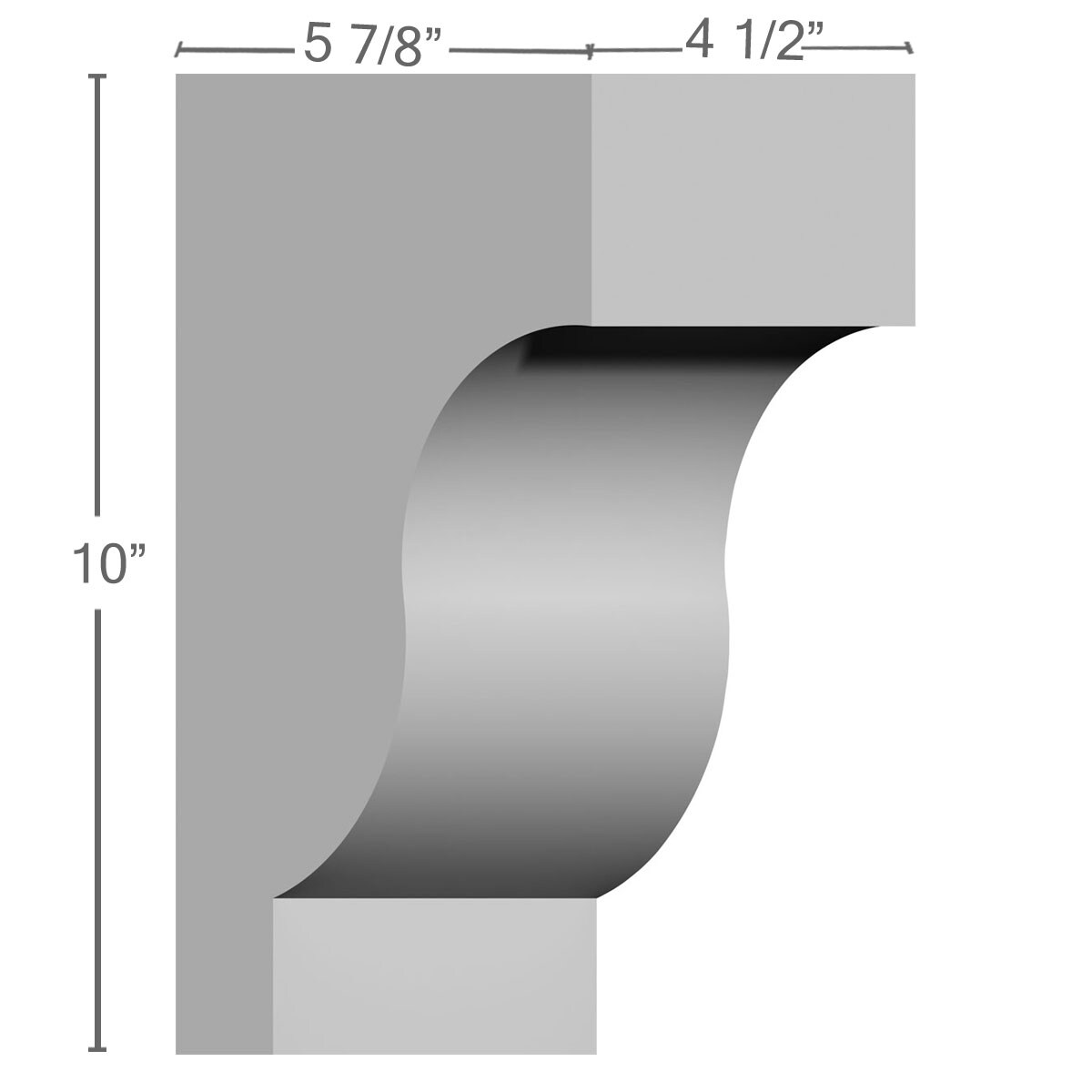 Ekena Millwork COR04X06X10TR corbels - View #2
