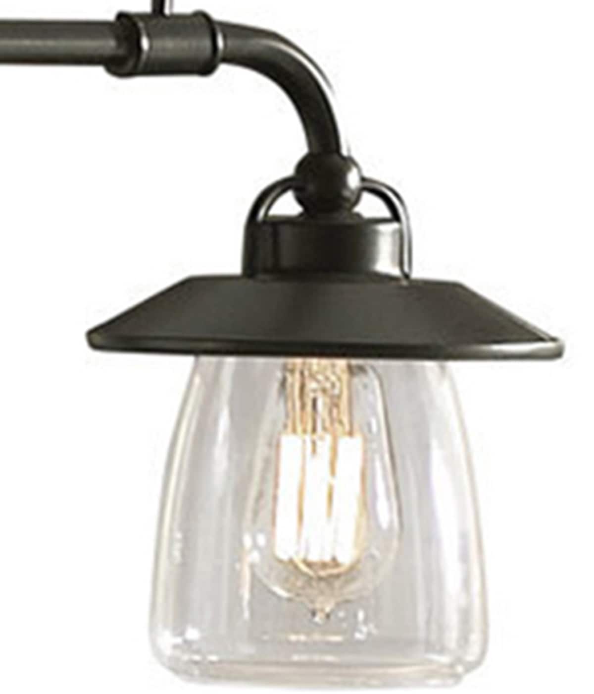 allen roth Bristow 3 Light Specialty Bronze Traditional Clear Glass Bowl Mini Hanging Pendant Light in the Pendant Lighting department at Lowes