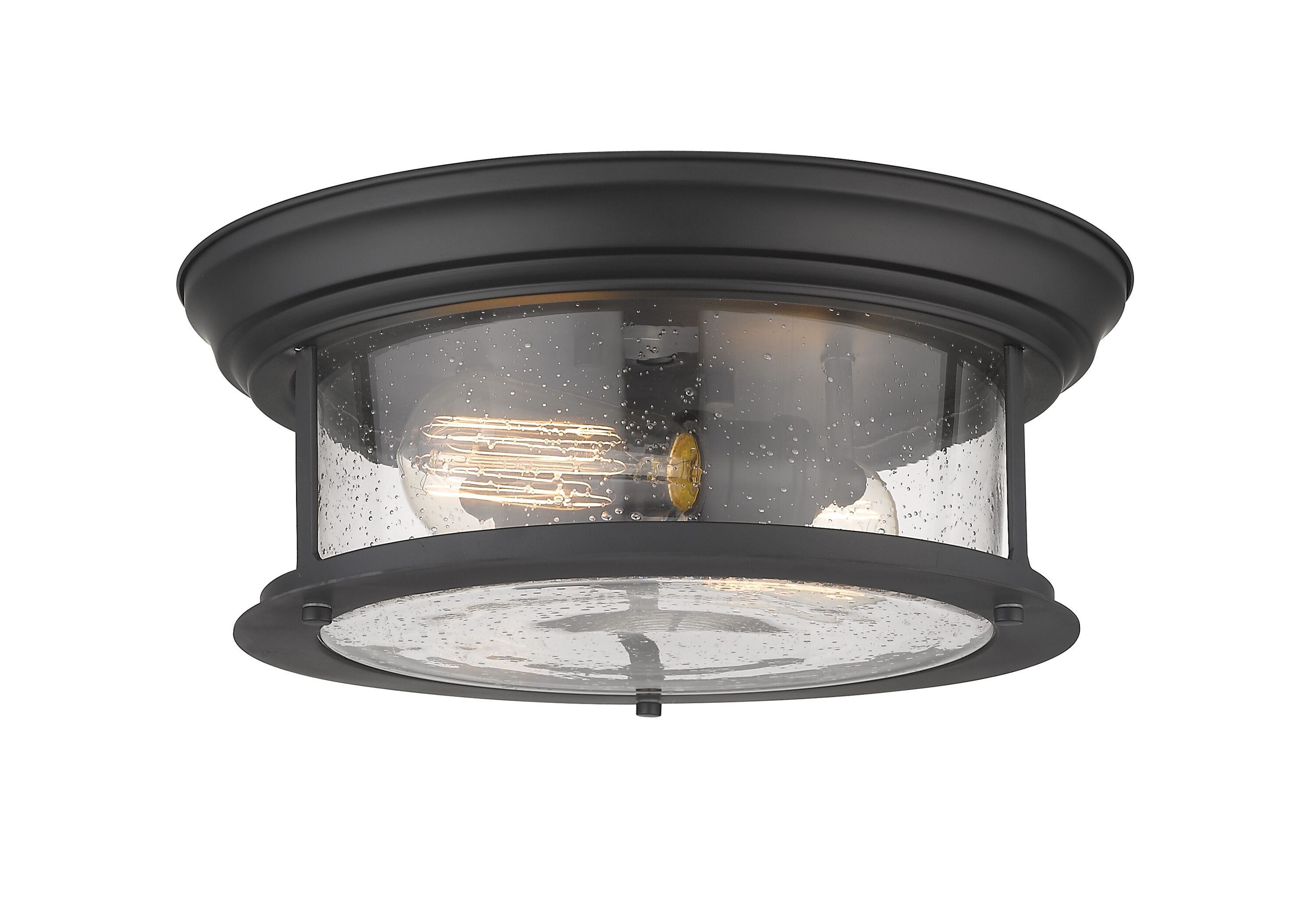 Z-Lite 727F13-MB Sonna 2 -Light 13.5-in Matte Black Flush Mount Light