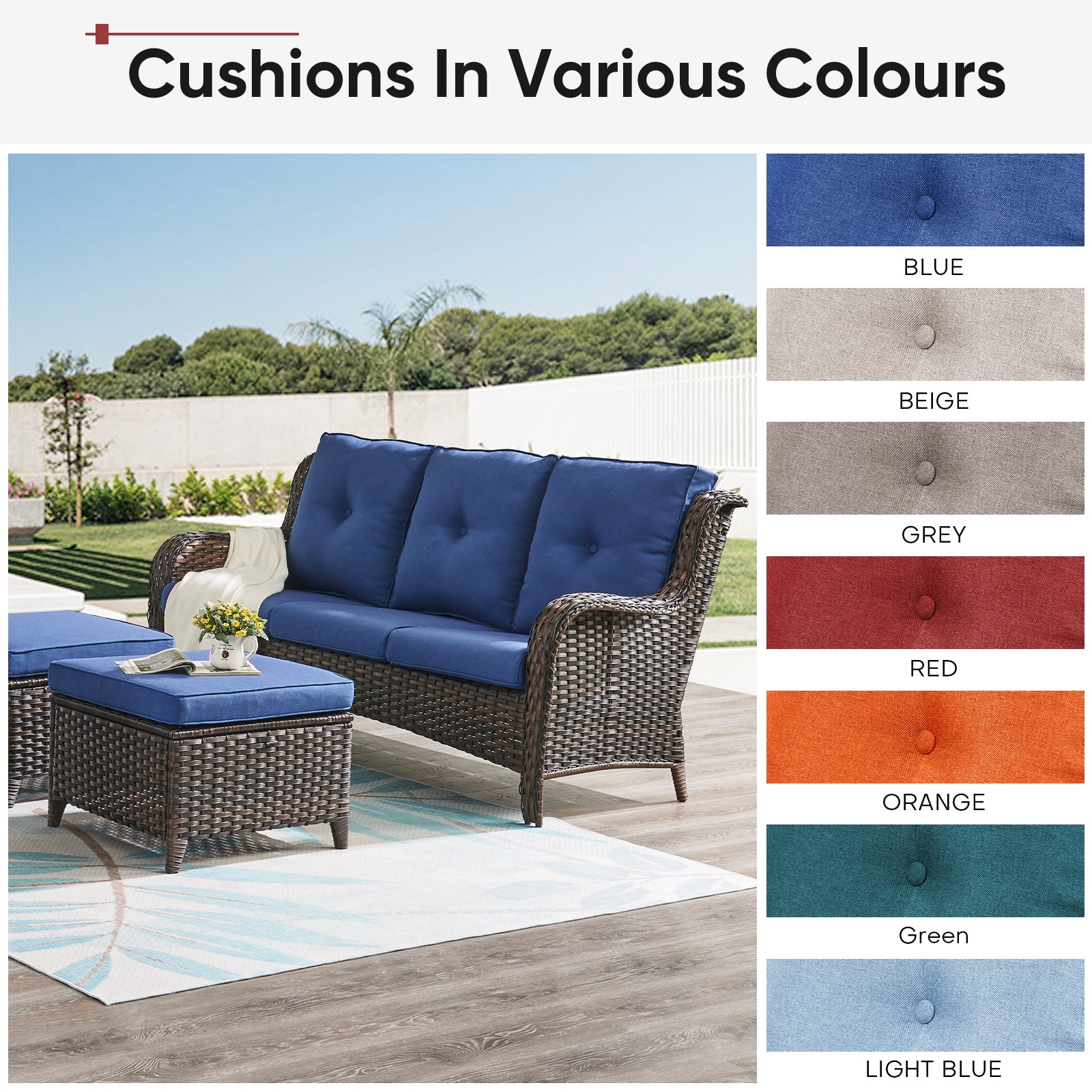Rilyson FSAAAZBD006TD-10 Patio-Furniture-Cushions - View #4
