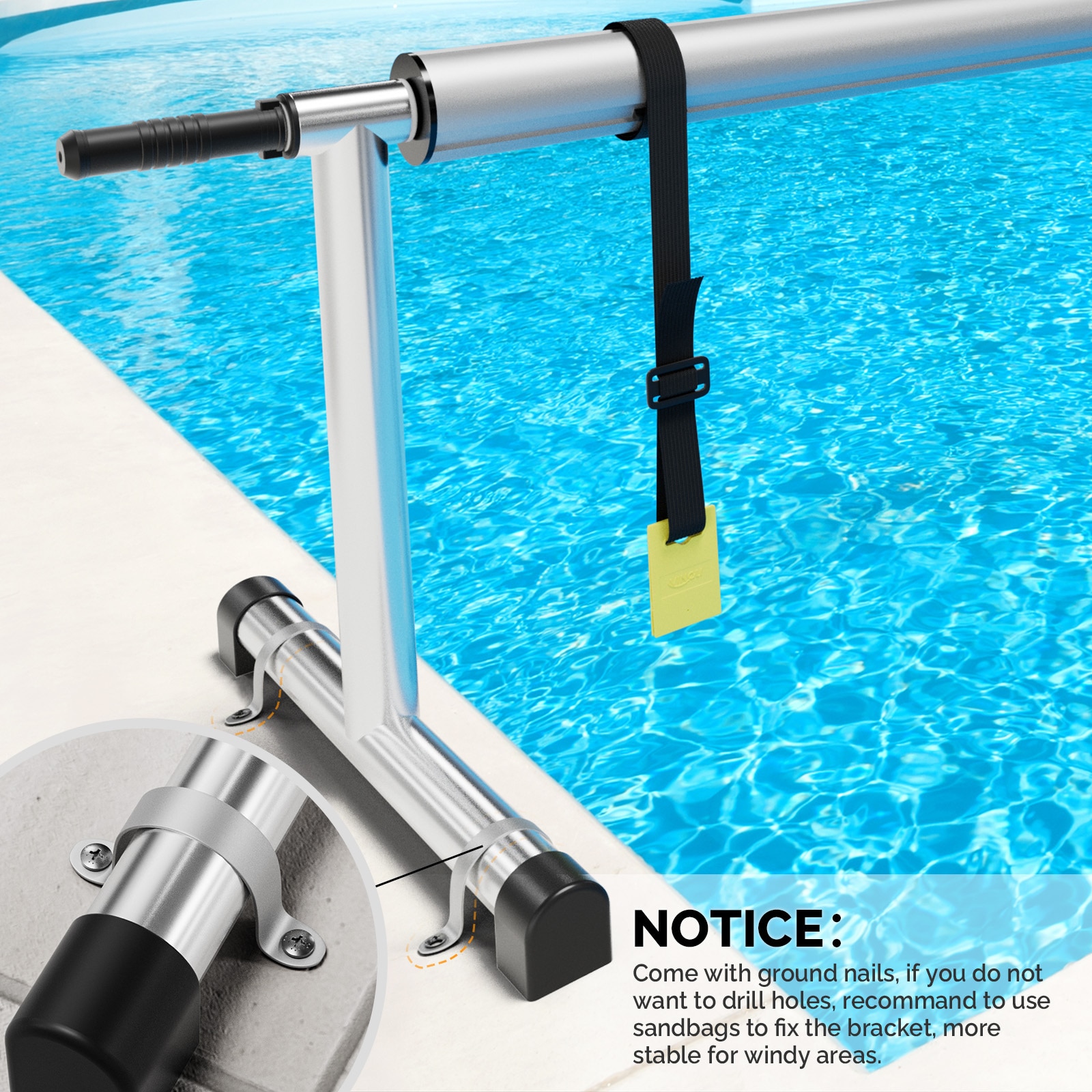 Mountable Pool Cover Reels at