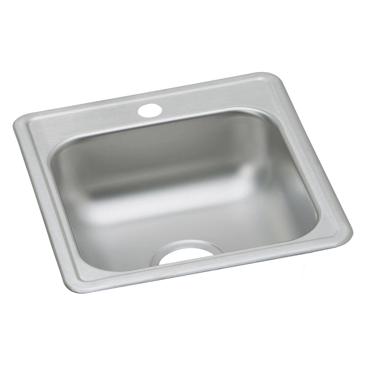 Dayton Drop-In 17-in x 19-in Satin Stainless Steel Single Bowl 1-Hole Kitchen Sink