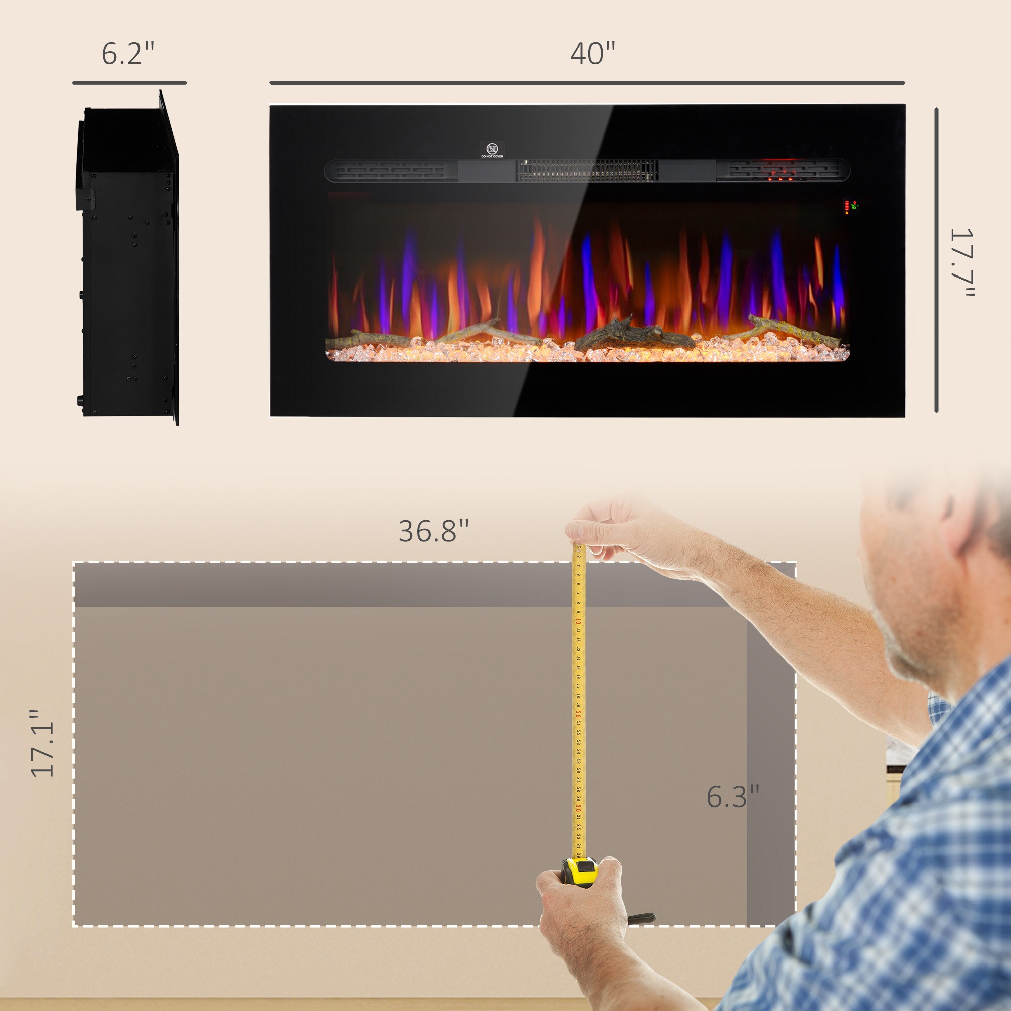 Clihome CL-EF30M Electric-Fireplaces - View #3