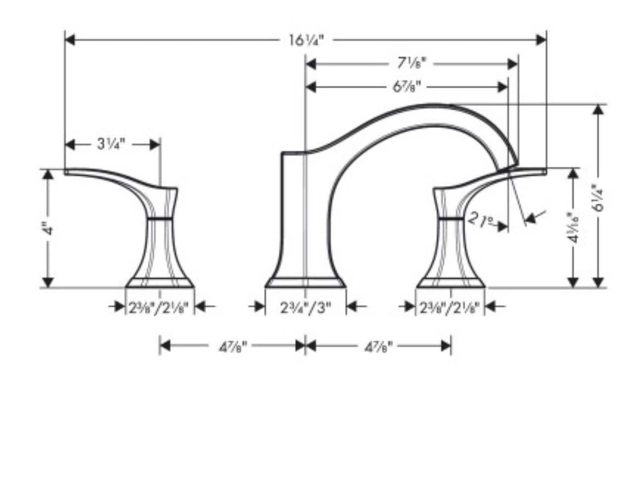 Hansgrohe 04816820 Roman-Tub-Faucets - View #2
