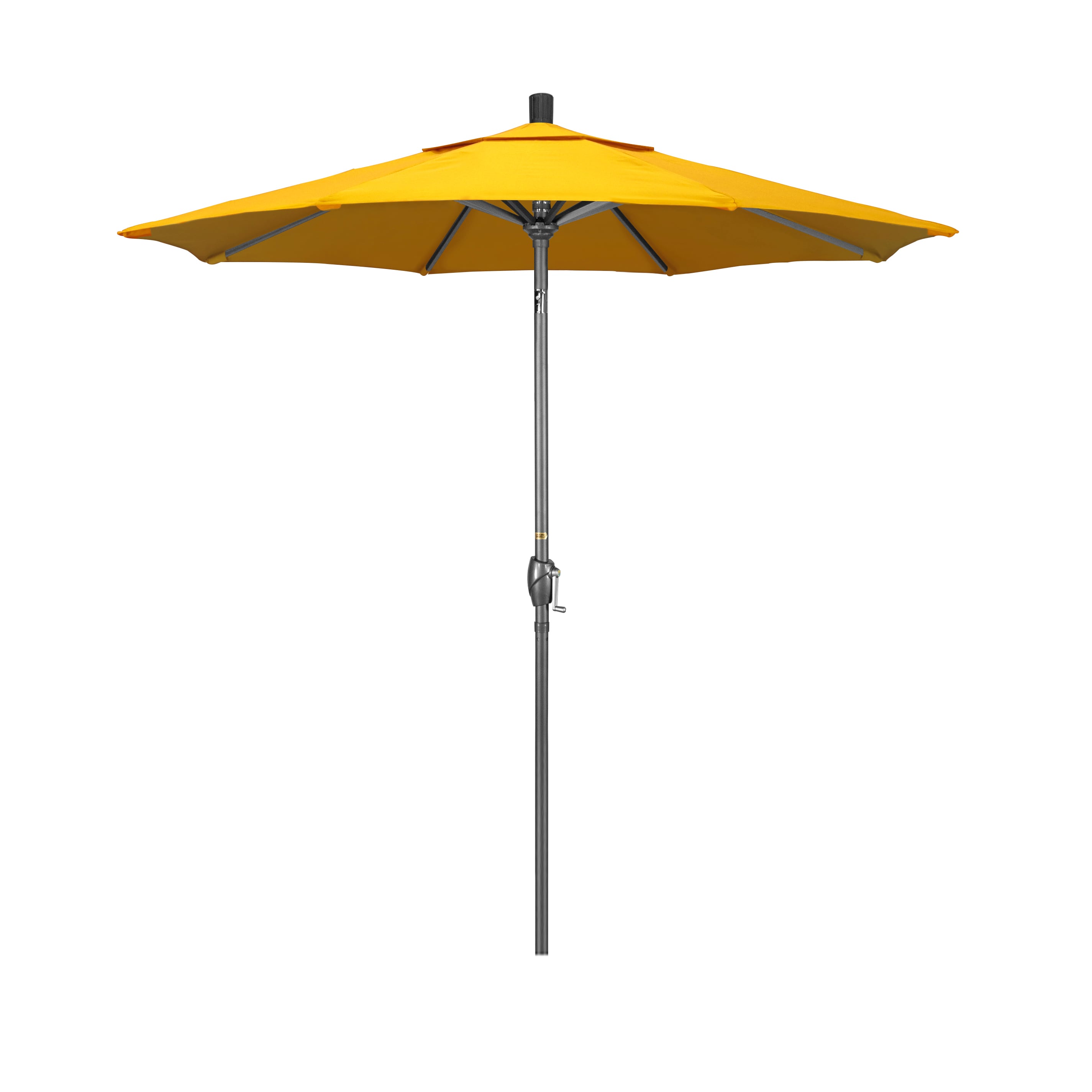 California Umbrella GSPT758010-5457 7.5-Feet Aluminum Yellow Push-button Tilt Market Patio Umbrella