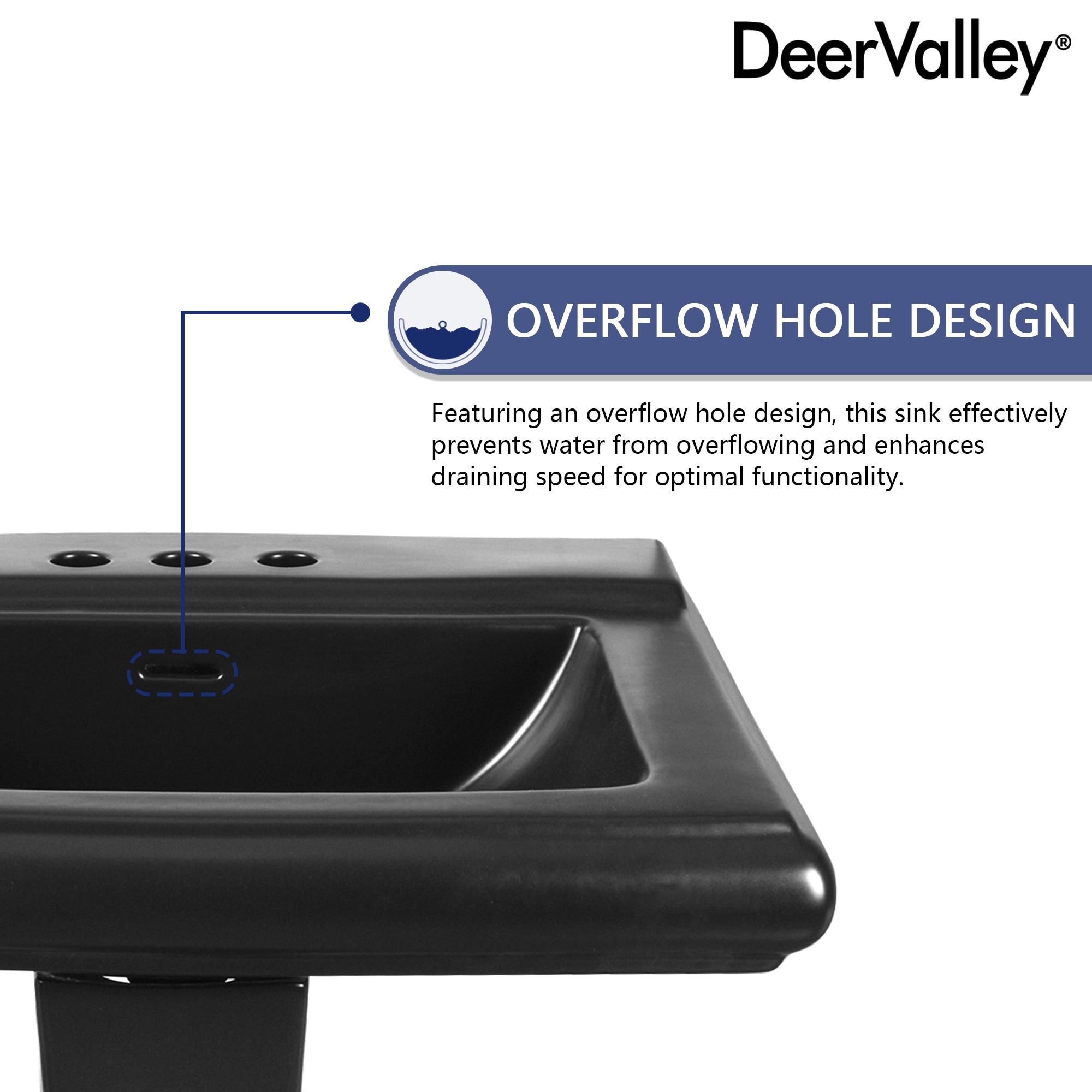 DeerValley DV-1P521B Complete-Pedestal-Lavatories - View #4