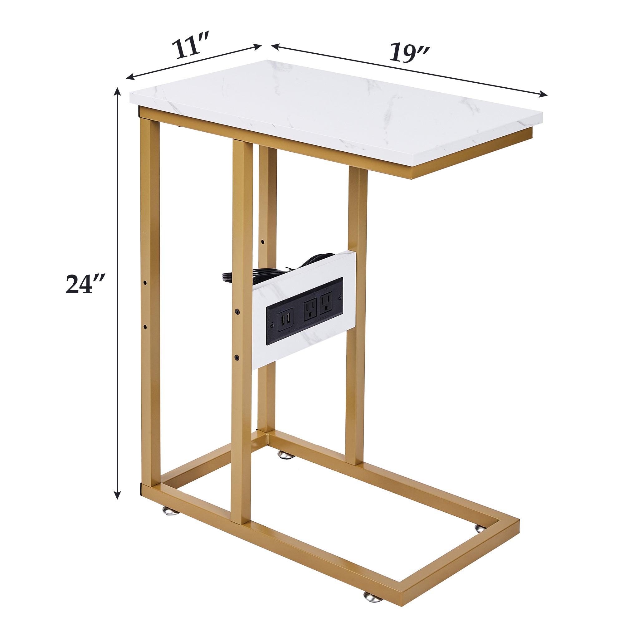 Vecelo LOE-DC-ST01-GLD-UP End-Tables - View #3