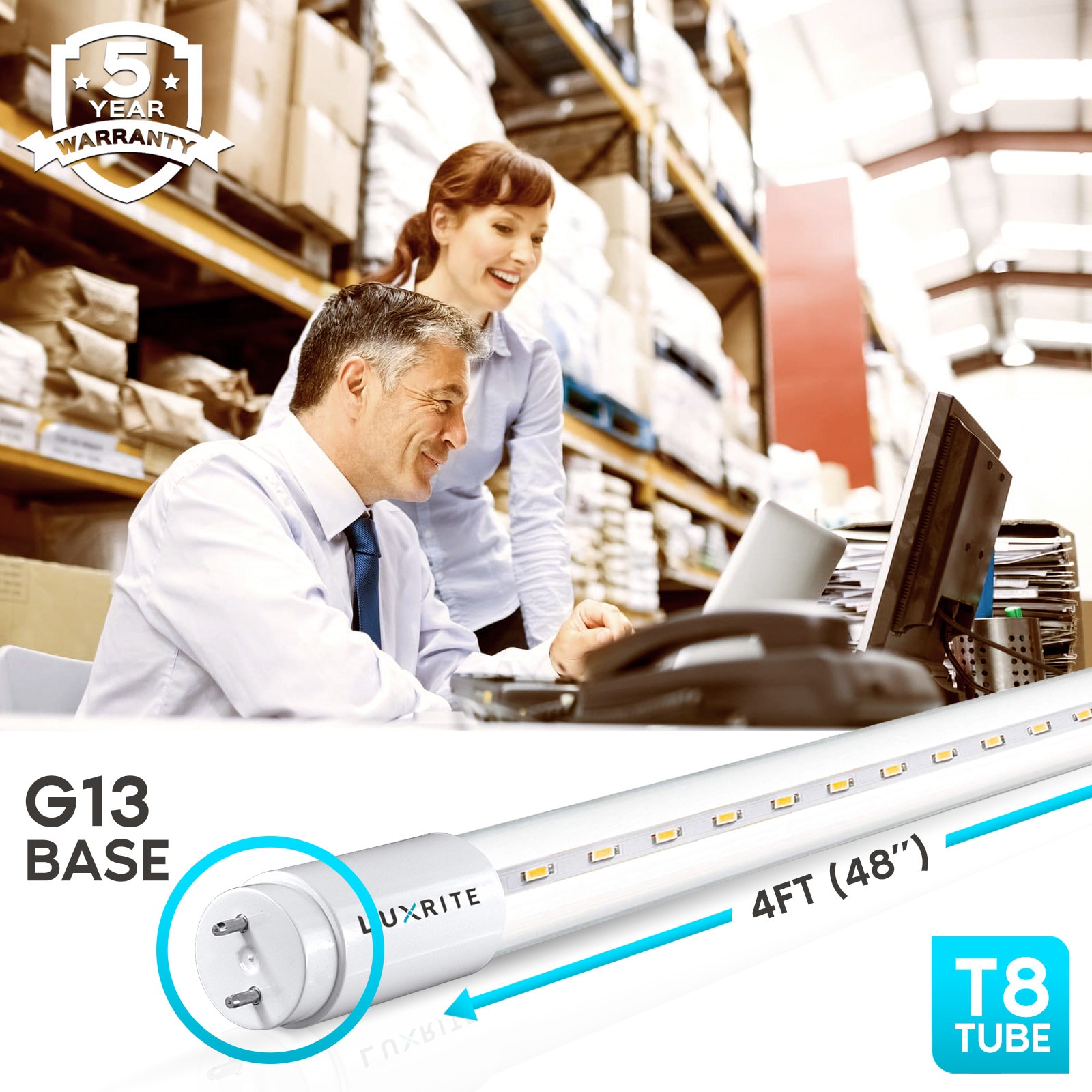 Luxrite LR34195-25PK Led-Tube-Light-Bulbs - View #5
