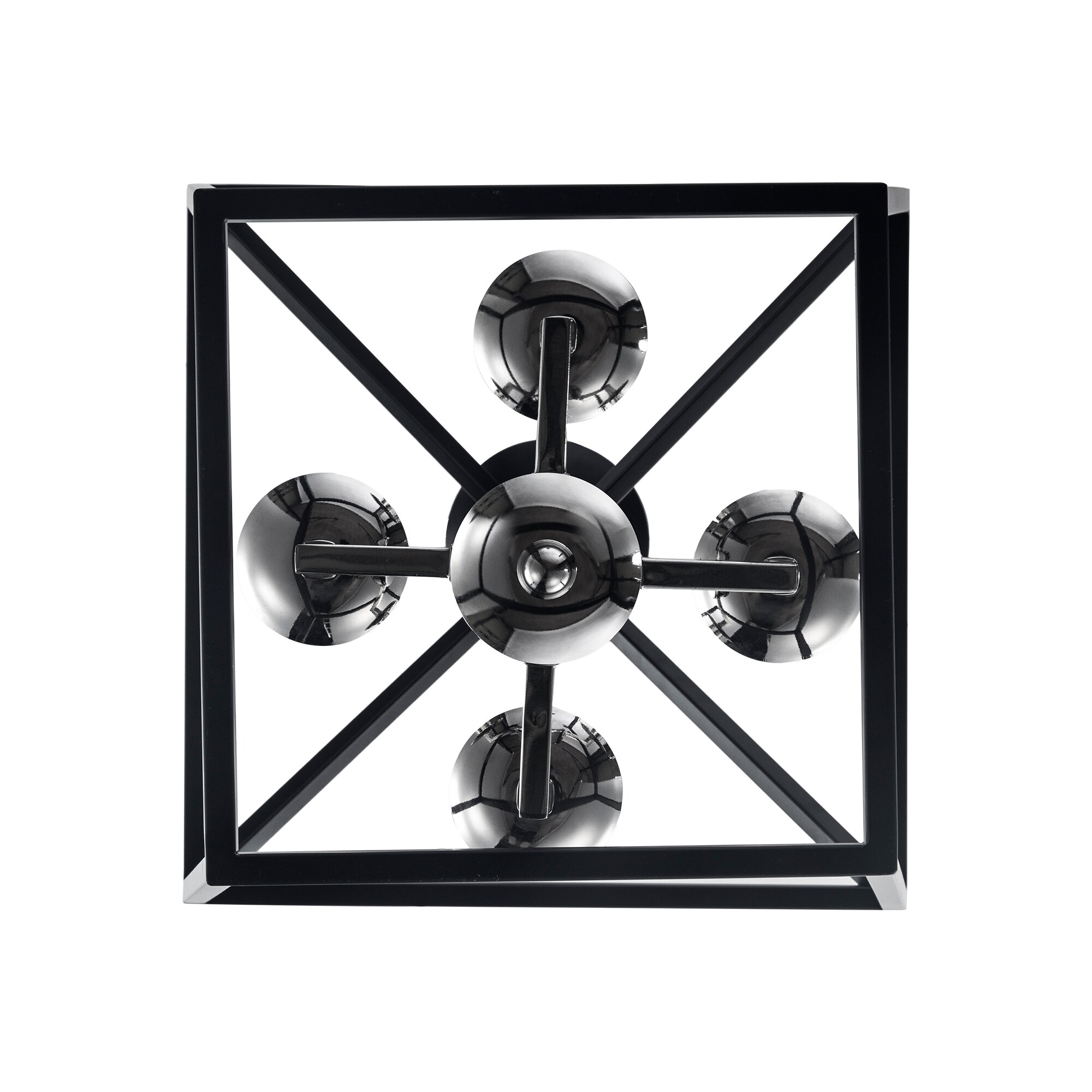 Lacey 12" Black and Chrome Glass Farmhouse Pendant Light