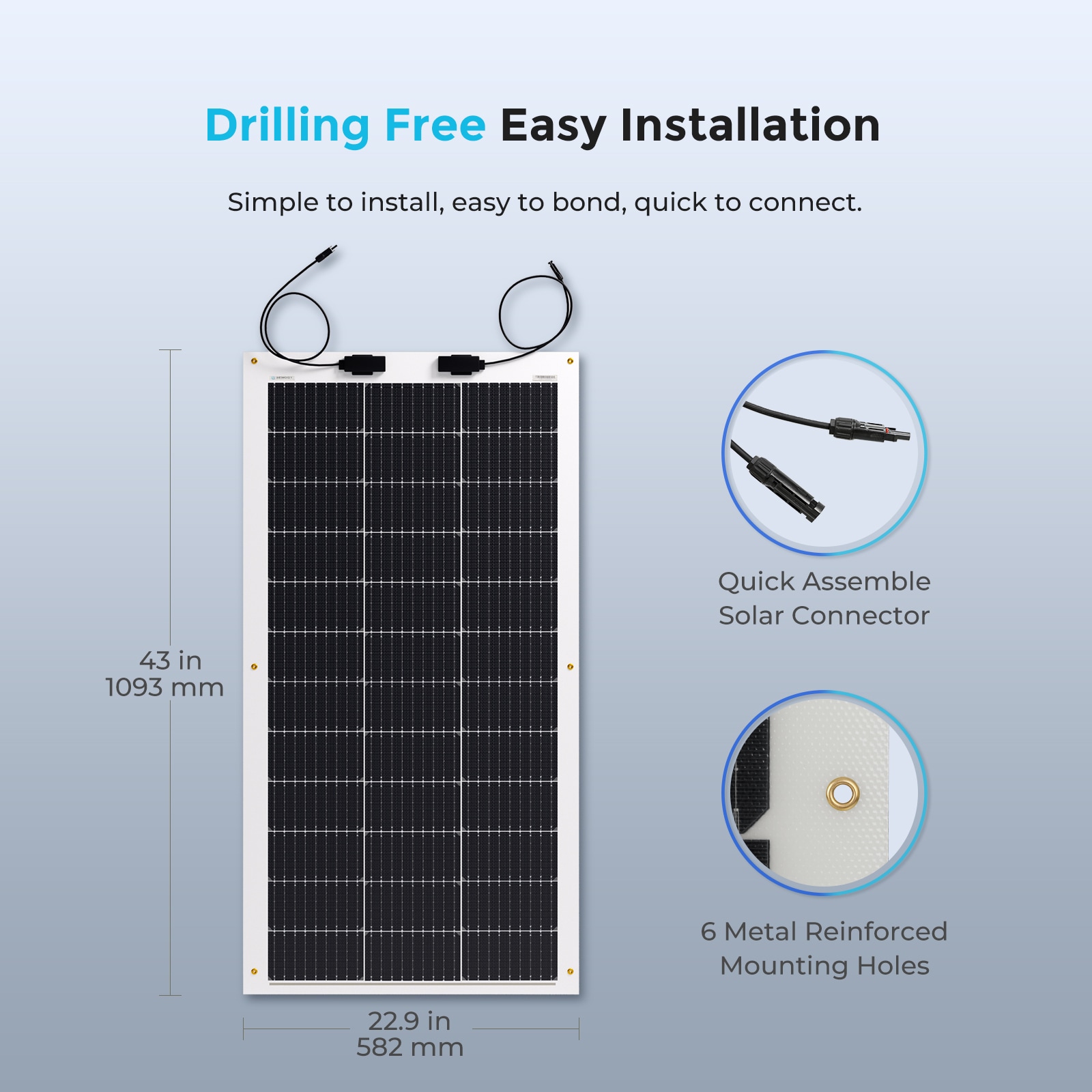 Renogy RNG-100DB-H Solar-Panels - View #8