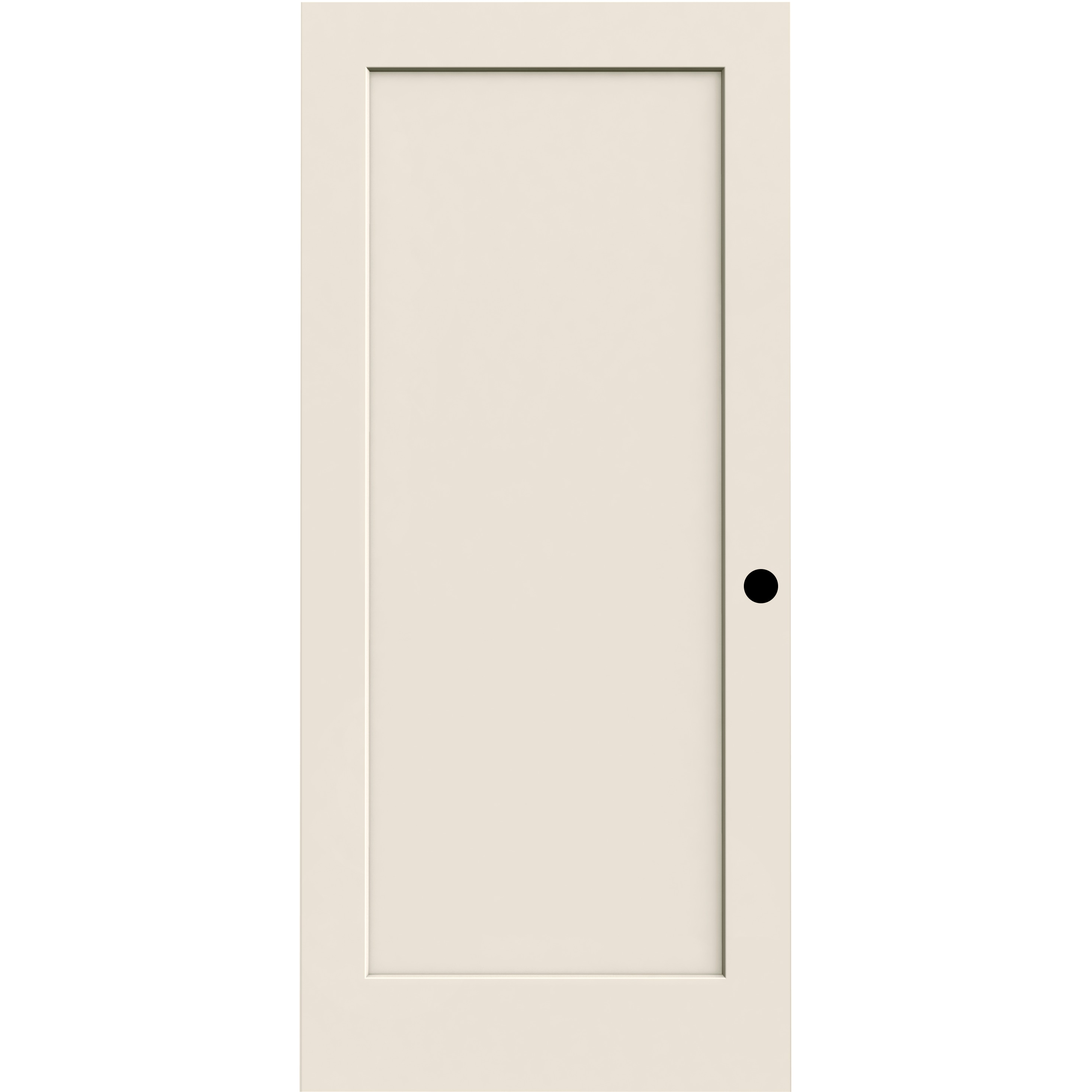 RELIABILT 28-in x 80-in Primed 1-panel Smooth Hollow core Primed Molded composite Slab Door with Lockset Bore