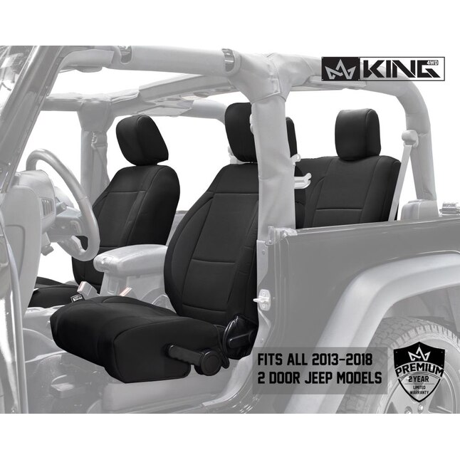 King 4WD Neoprene Seat Covers, Black/Black- JK 2 Door 2013- 2018 in the Car  Seat Covers department at 