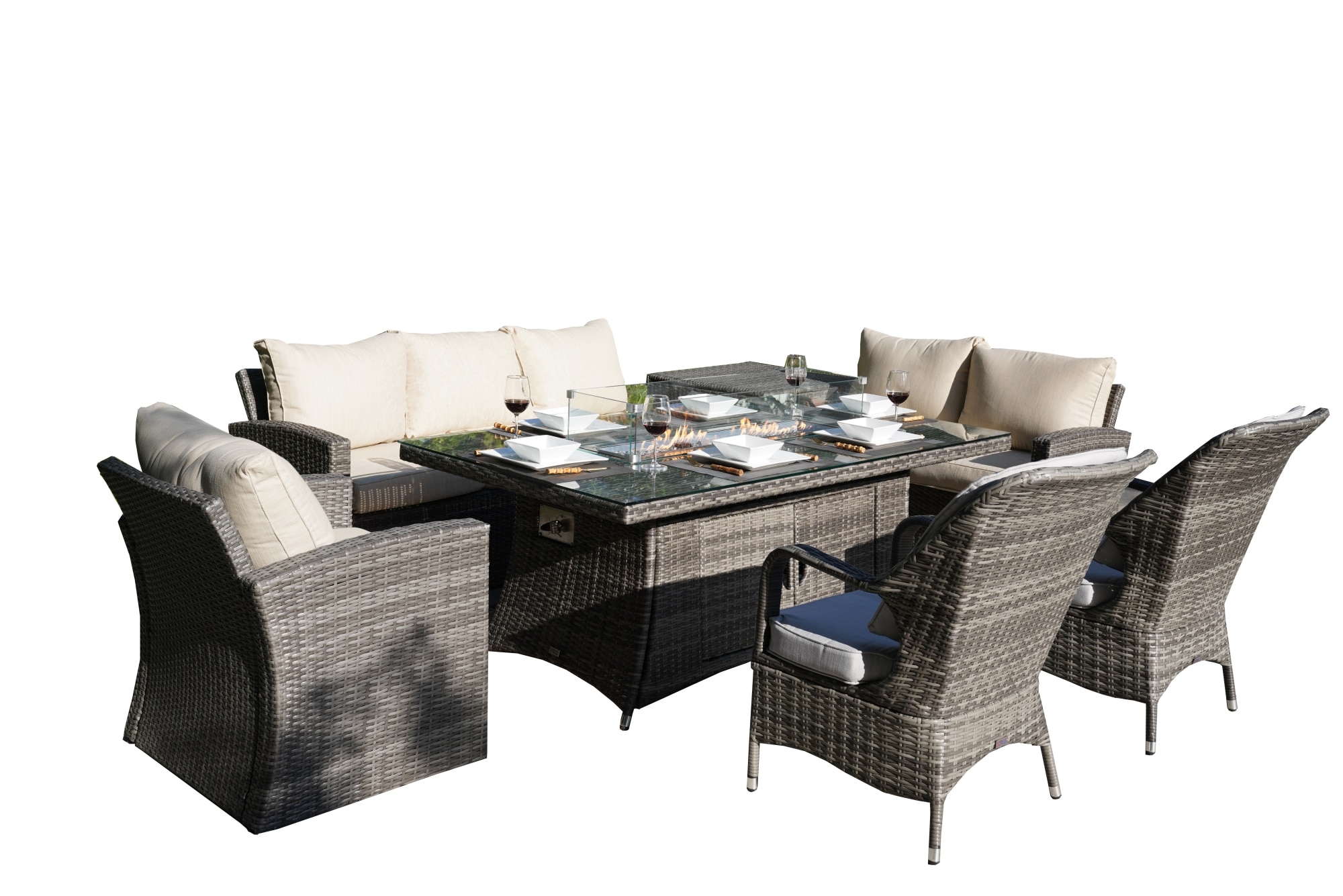 Direct Wicker DWG-2403B009-GR Patio-Conversation-Sets - View #2