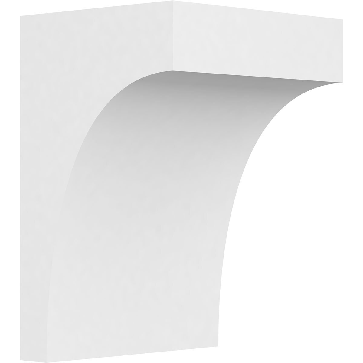 Ekena Millwork CORP07X06X10STO 7-in x 6-in x 10-in Standard Stockport Unfinished White PVC Paintable Corbel