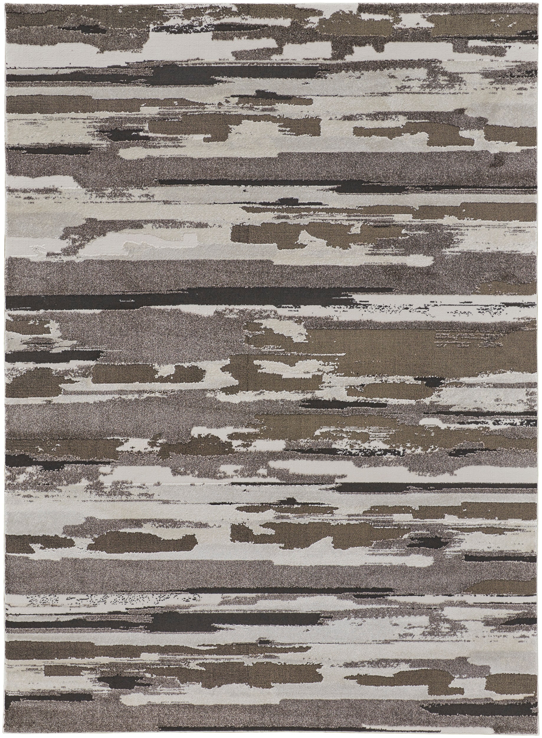 Room Envy VNRR39FEBRN000F05 6 x 9 (ft) Loomed Polypropylene Brown/Ivory Rectangular Indoor Abstract Area rug