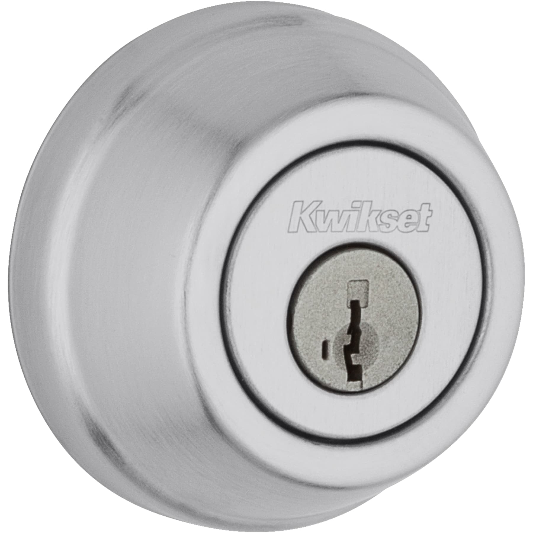 Kwikset Signatures 780 Series Satin Chrome with SmartKey Single Cylinder  Deadbolt at