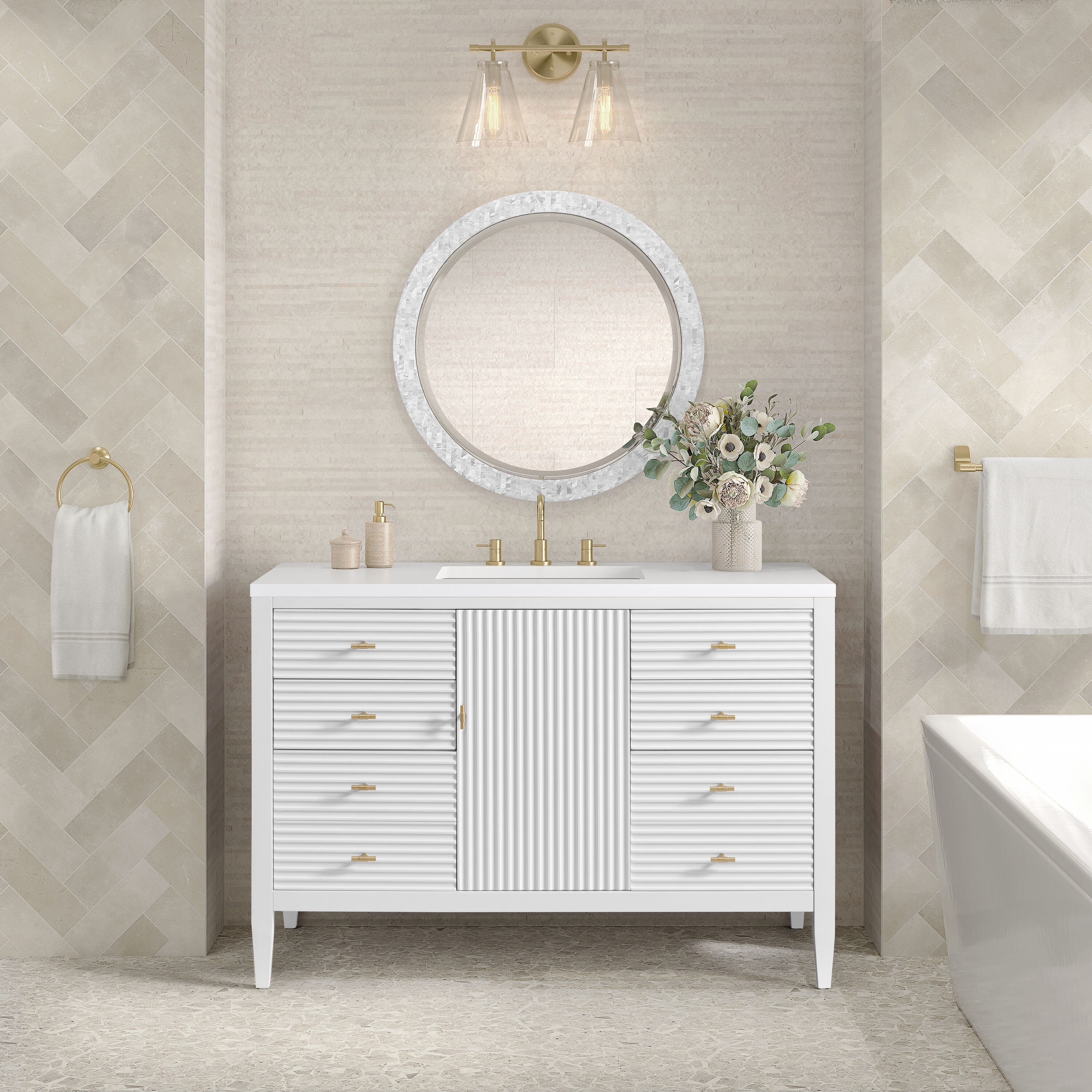 James Martin Vanities 485-V48-BW-3WZ Bath-Vanity-Combo - View #2