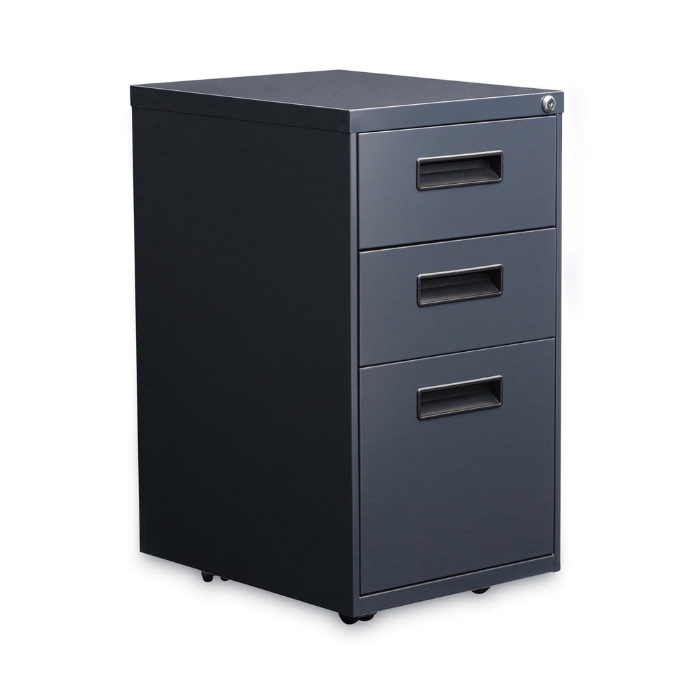 Alera ALEPABBFCH ALEPABBFCH Pedestal File Drawer with 3 Drawers for Legal/Letter Size - Charcoal
