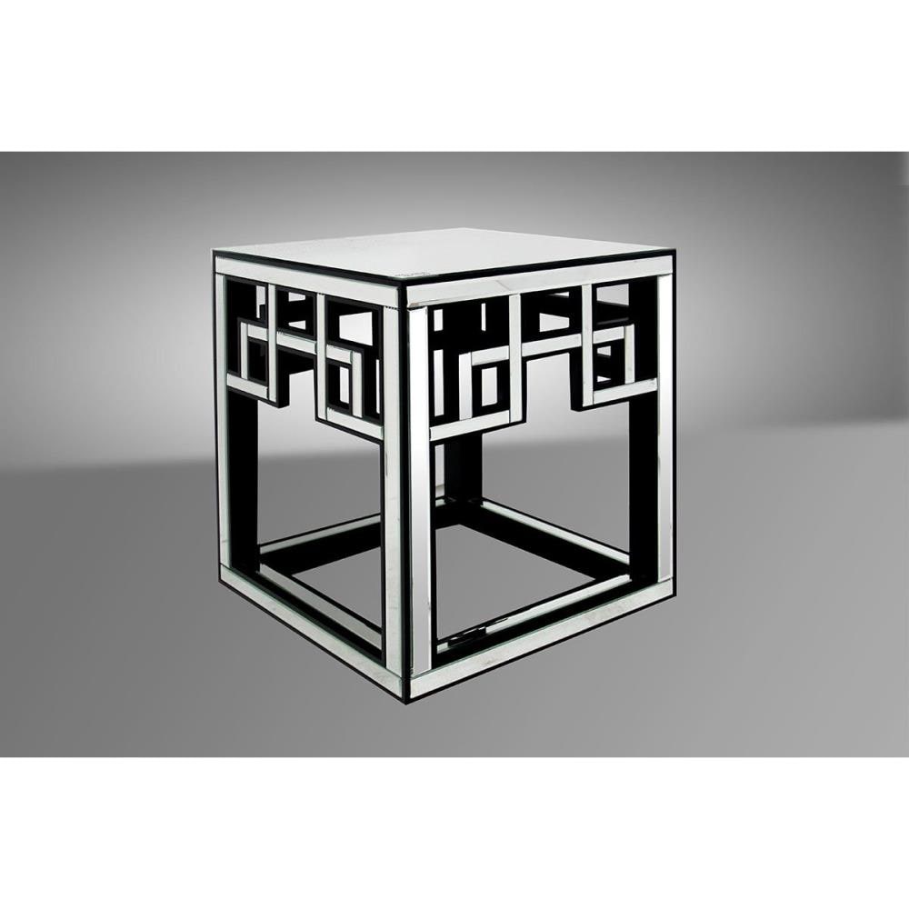 HomeRoots 4000283910 21-in W x 26-in H Mirrored Glass Modern End Table Assembly Required