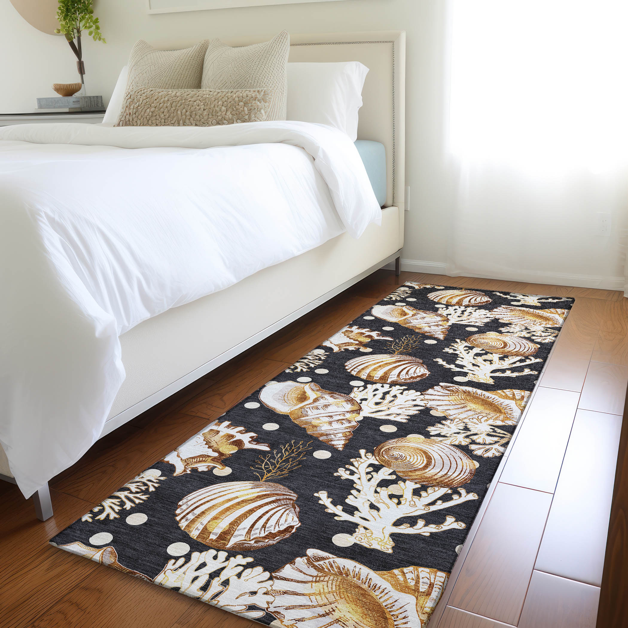 Addison Rugs AMF185MI2X8 Mayfield AMF185MI 2 x 7 (ft) Loomed Polyester Midnight Rectangular Indoor Geometric Machine washable Area rug