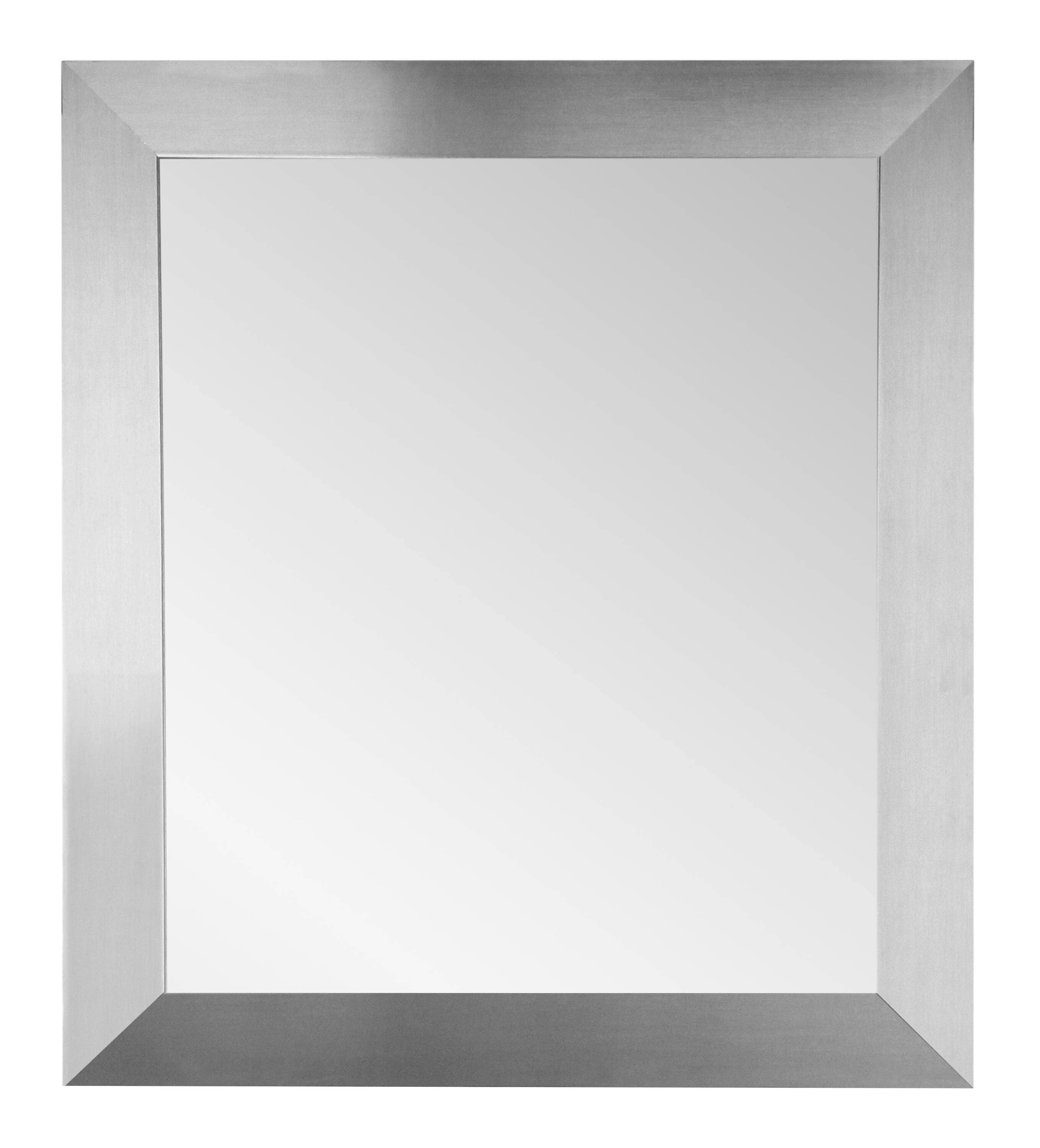 BrandtWorks BM001SQ 32-Inches W x 32-Inches H Square Silver Framed Wall Mirror