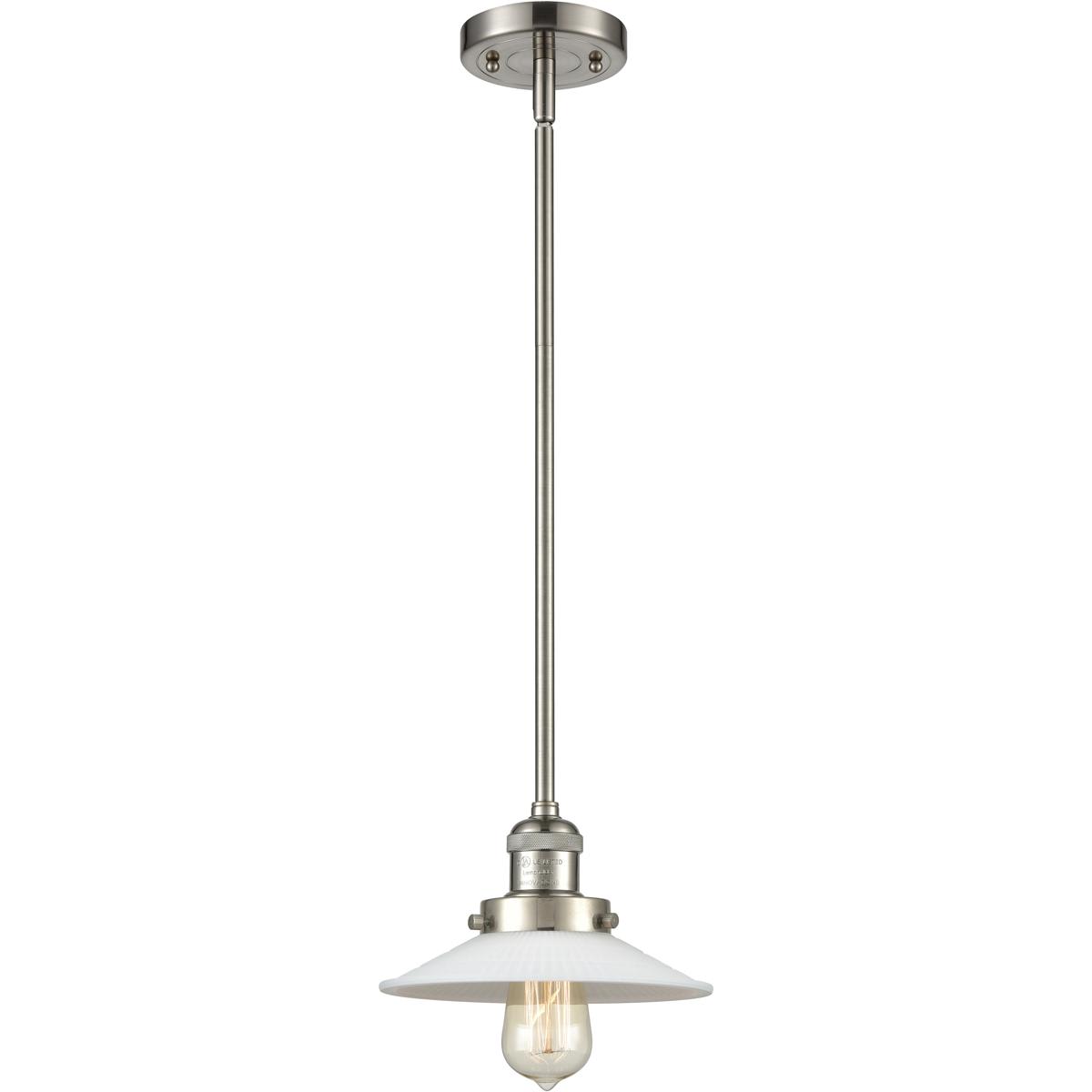 Innovations Lighting 1744553 201S-SN-G1-LED Franklin Restoration Halophane Mini Pendant