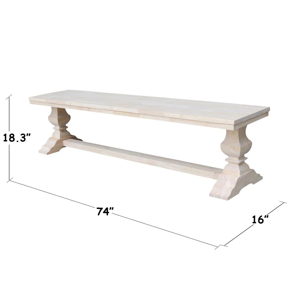 International Concepts Casual Natural Accent Bench at Lowes