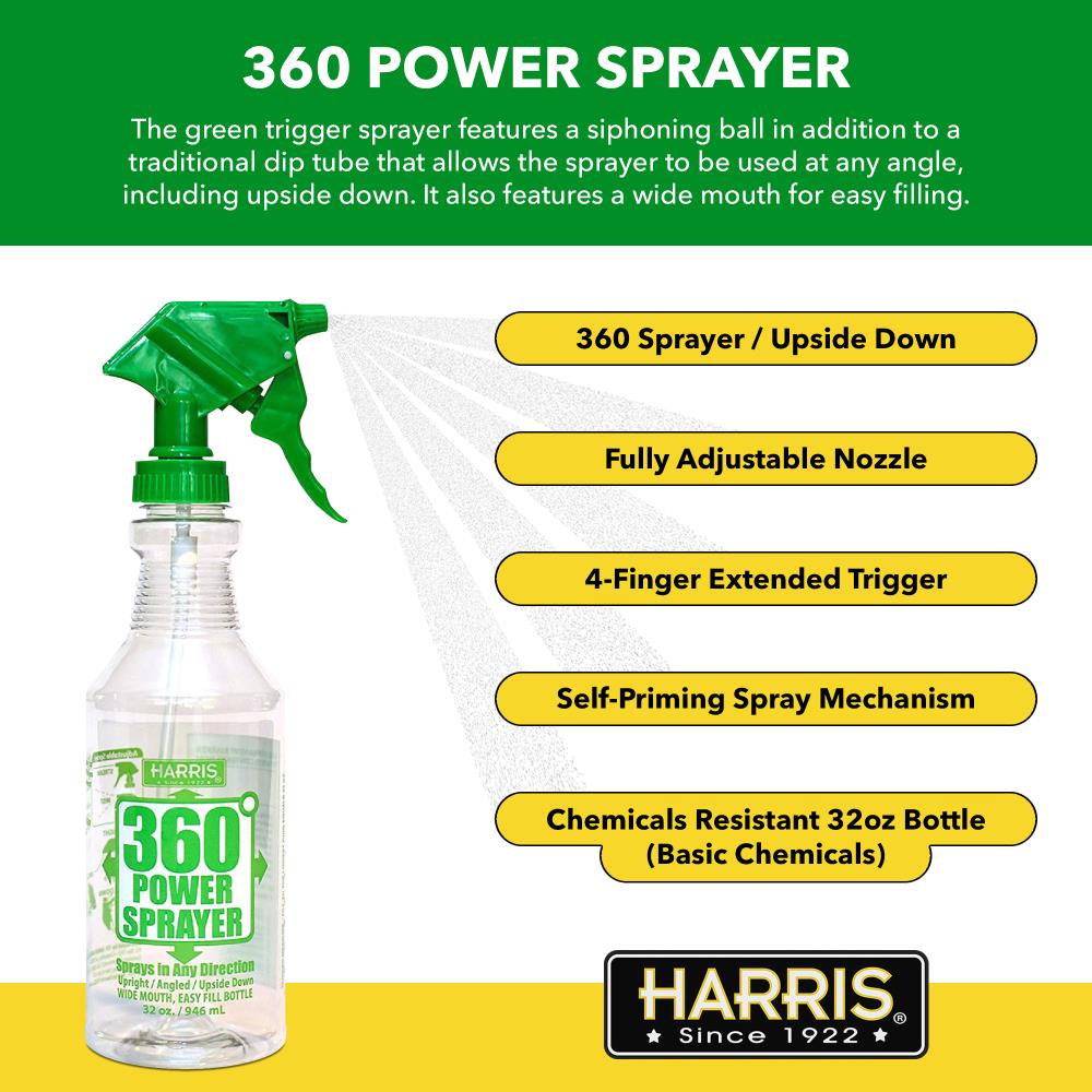 Harris Chemically Resistant Spray Bottles, 32 fl. oz. (3-Pack