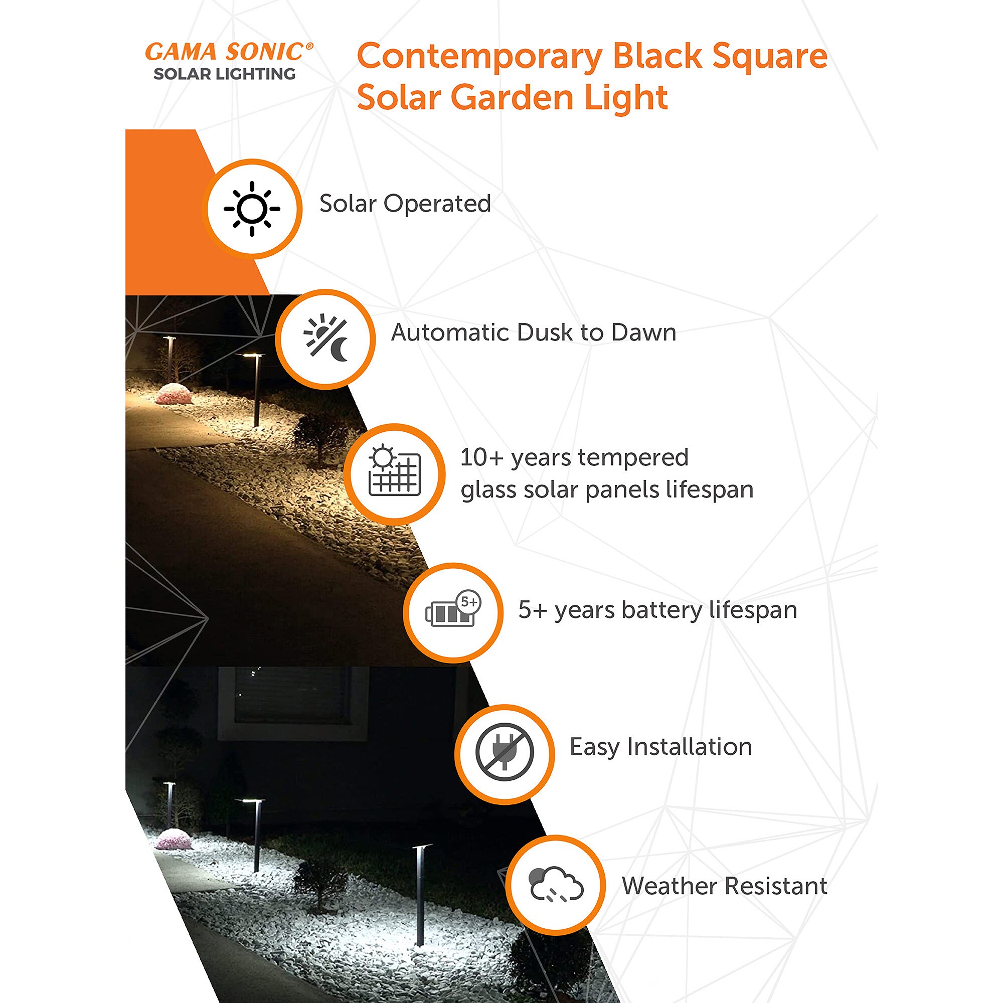 Bronze LED Solar Path Light with Adjustable Mounting Options