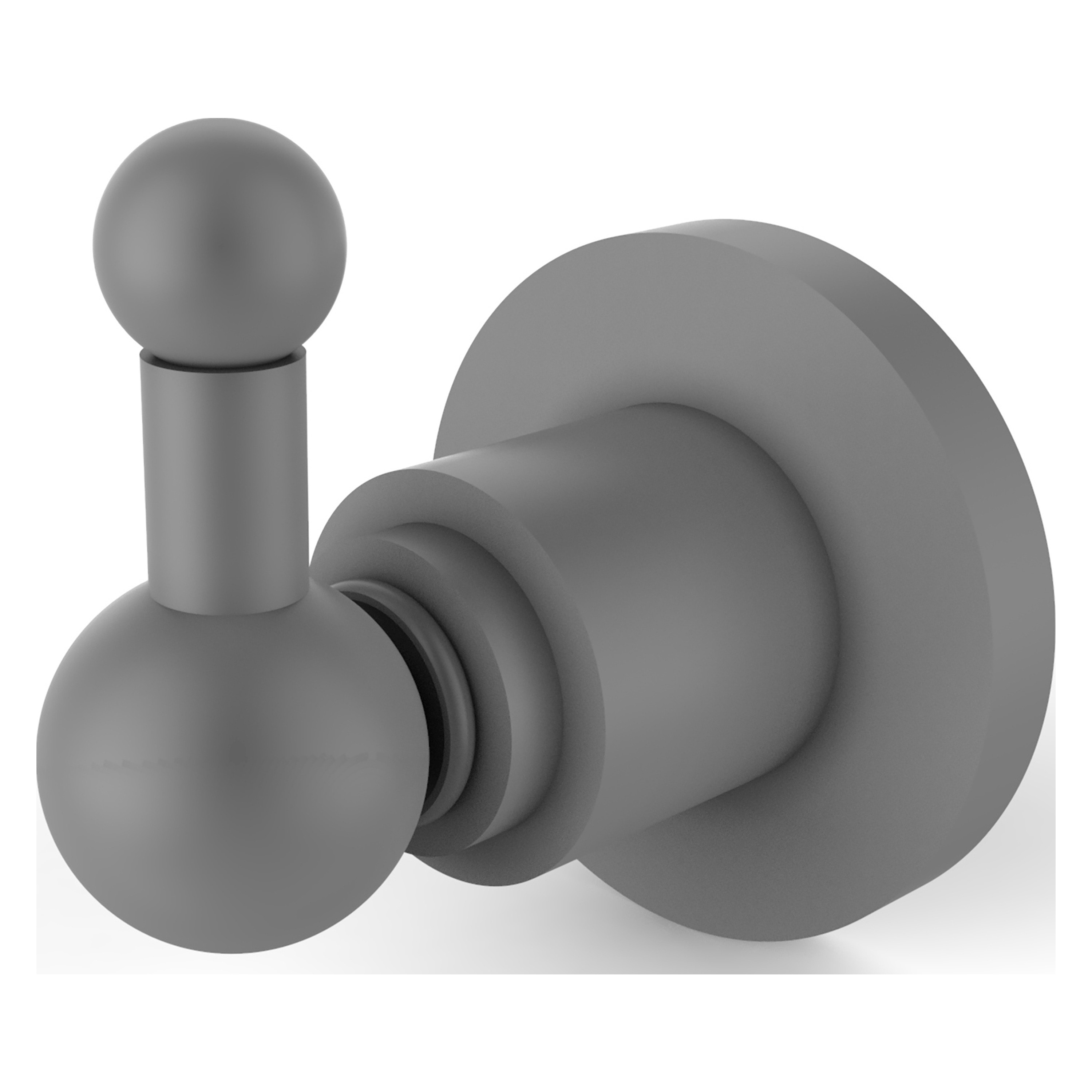 Allied Brass AP-20-GYM Astor Place Matte Gray Single -Hook Wall mount Towel Hook