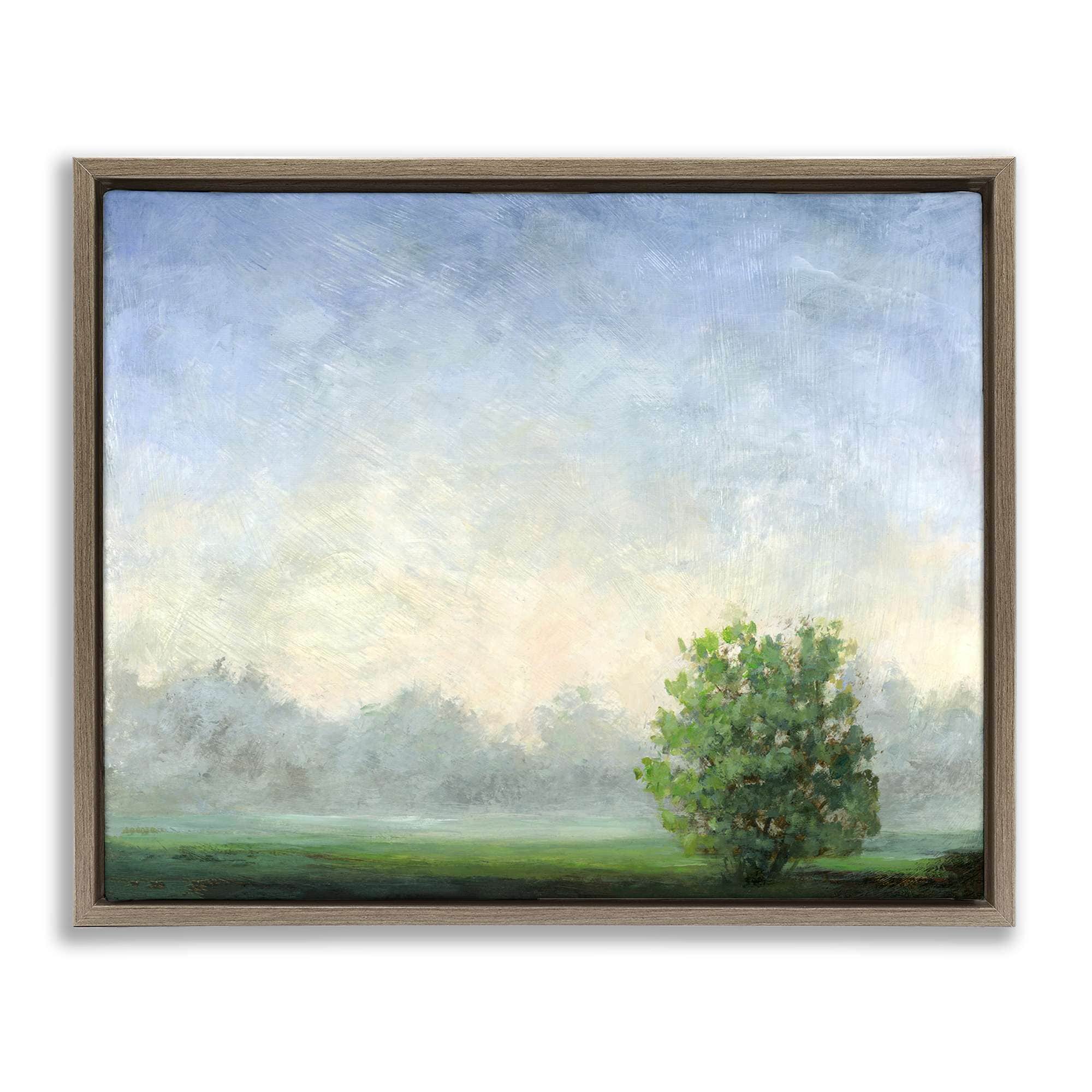 Stupell Industries BS-106-FFE-24X30 Serene Morning in Countryside Brown Framed Floater Canvas Wall Art By Ashley Davis 31 x 25