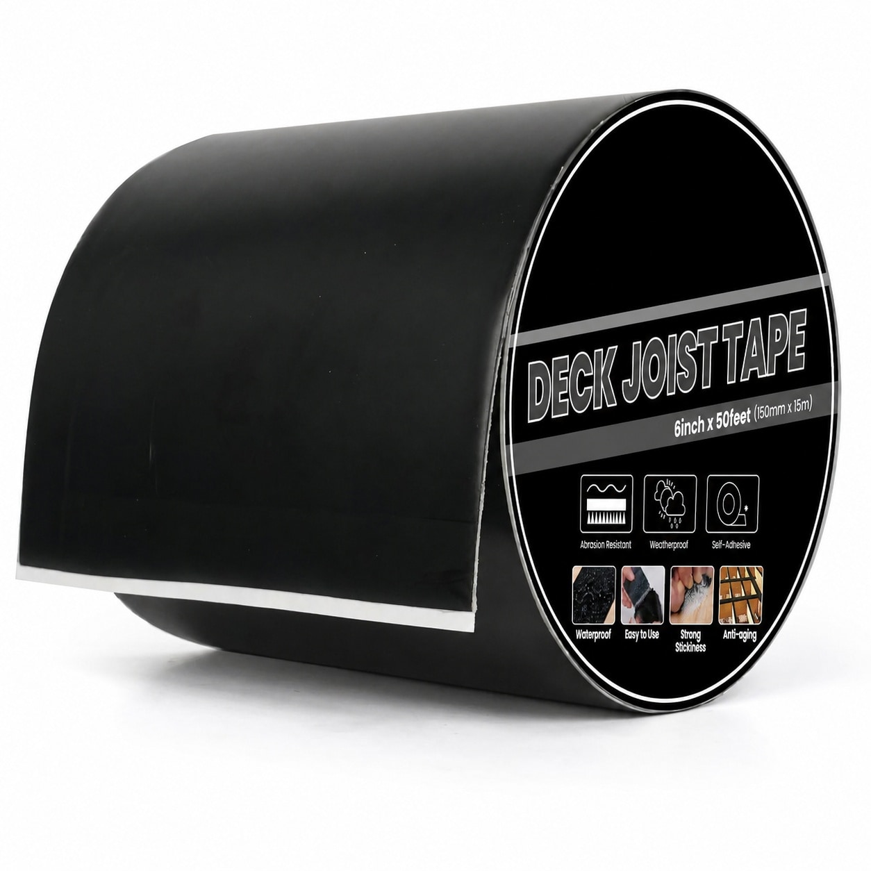 Vrbgify  Joist Tape 6 50 Deck Joist Tape Butyl Sealant Joist Flashing Tape for Decking Waterproof Anti Corrosion Weather Resistant Tape for Wood